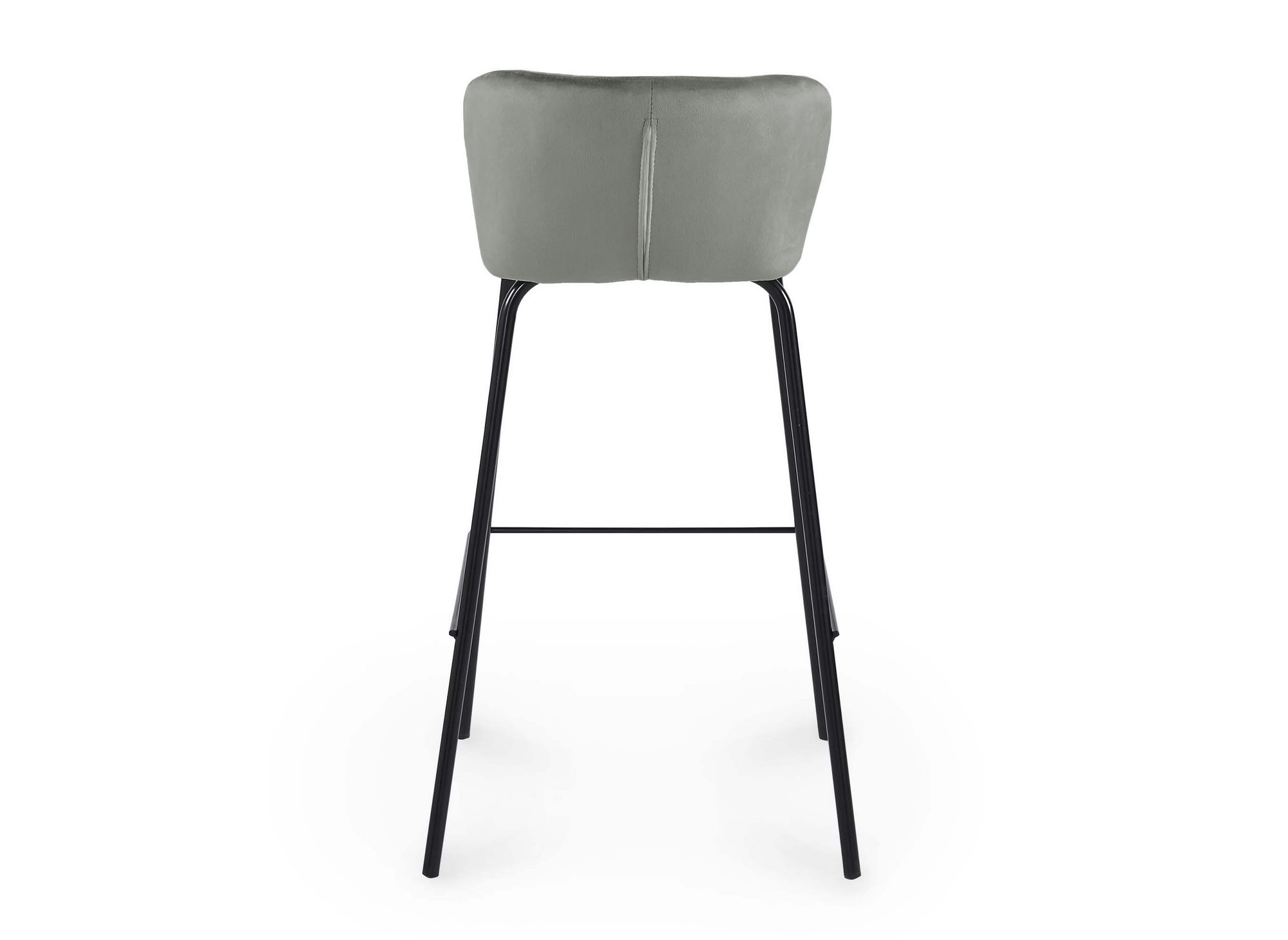Lot de 2 tabourets de bar design en velours gris BOSCO