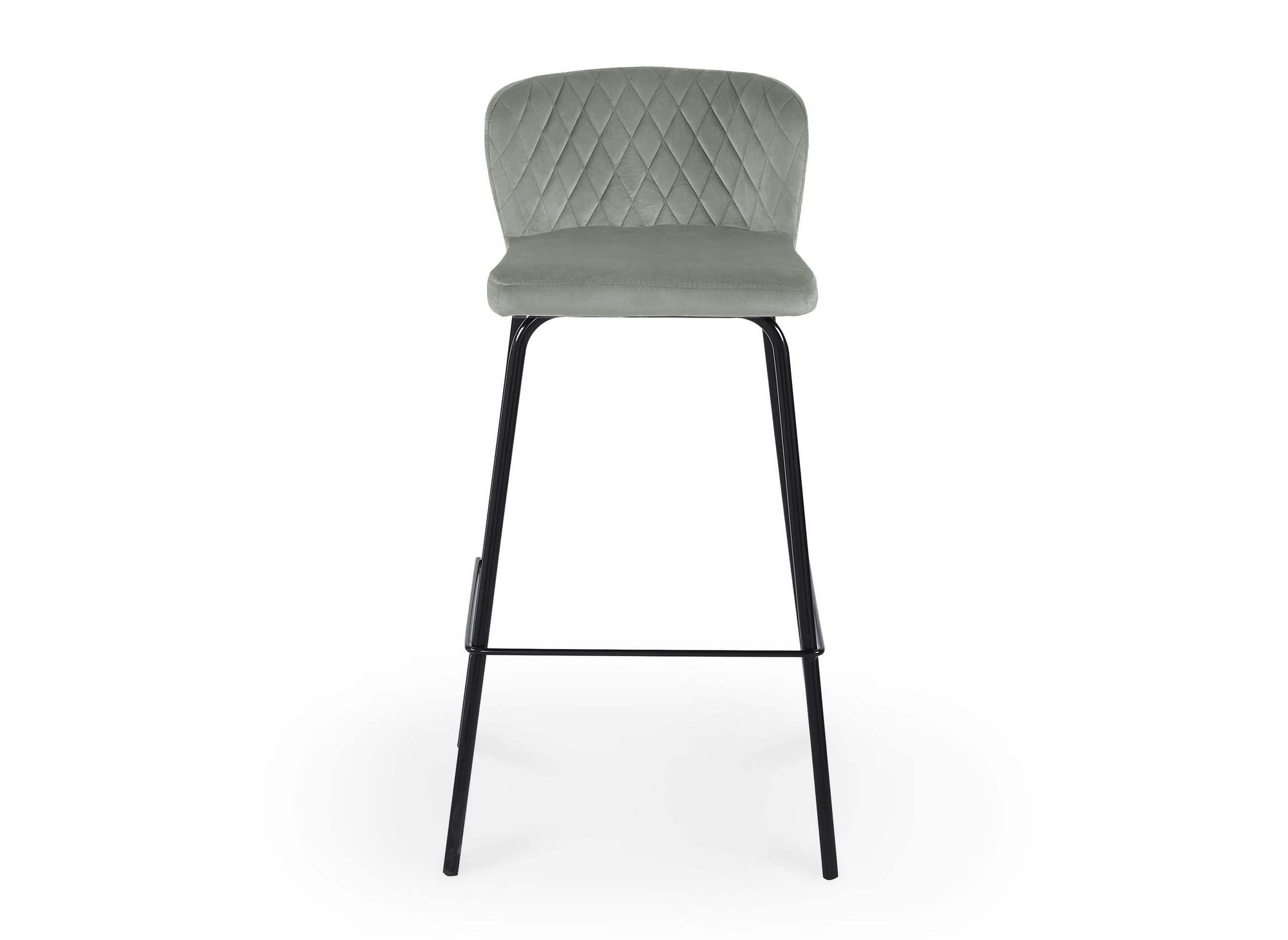 Lot de 2 tabourets de bar design en velours gris BOSCO