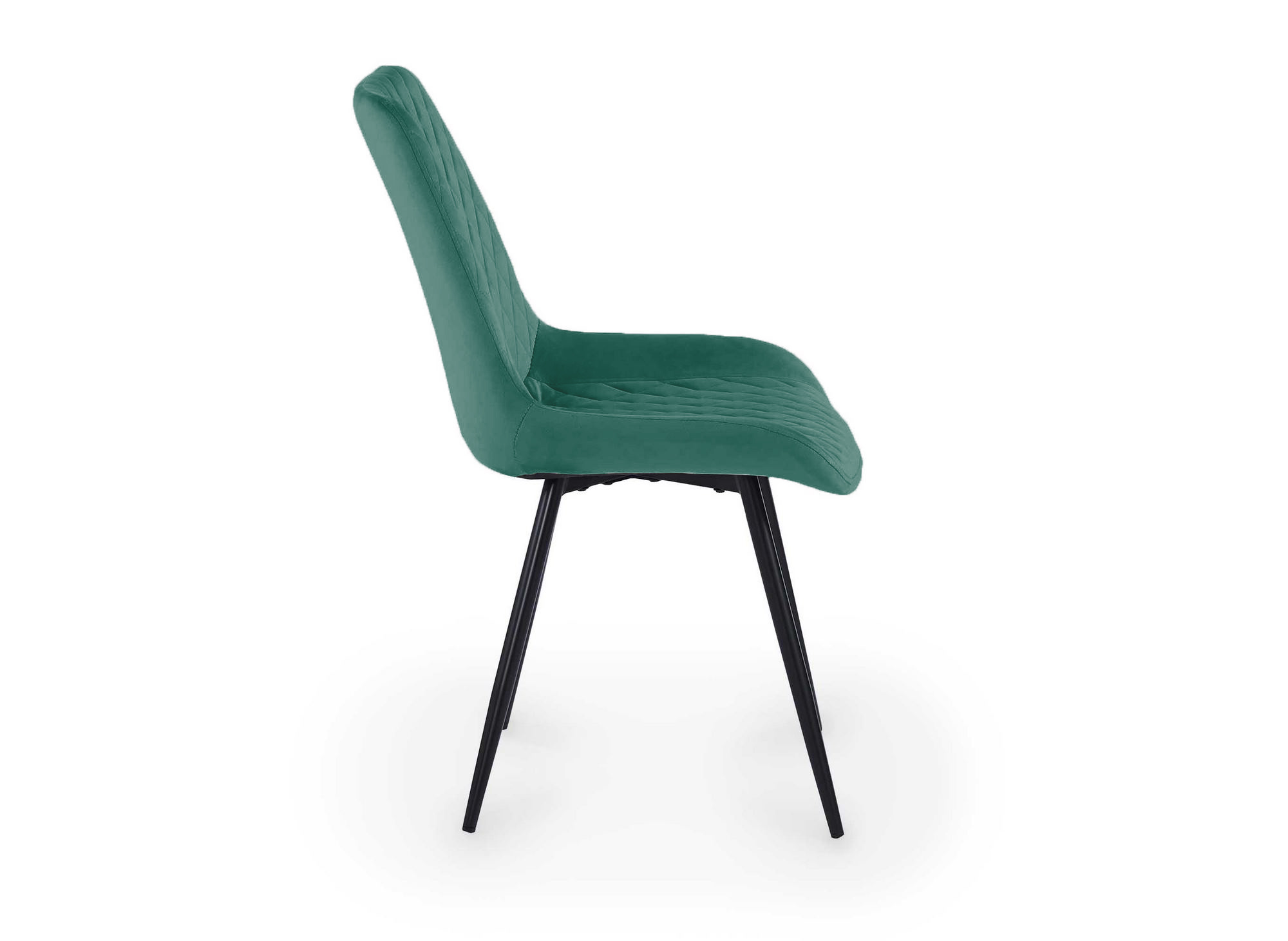 Lot de 2 chaises design en velours vert YOLA