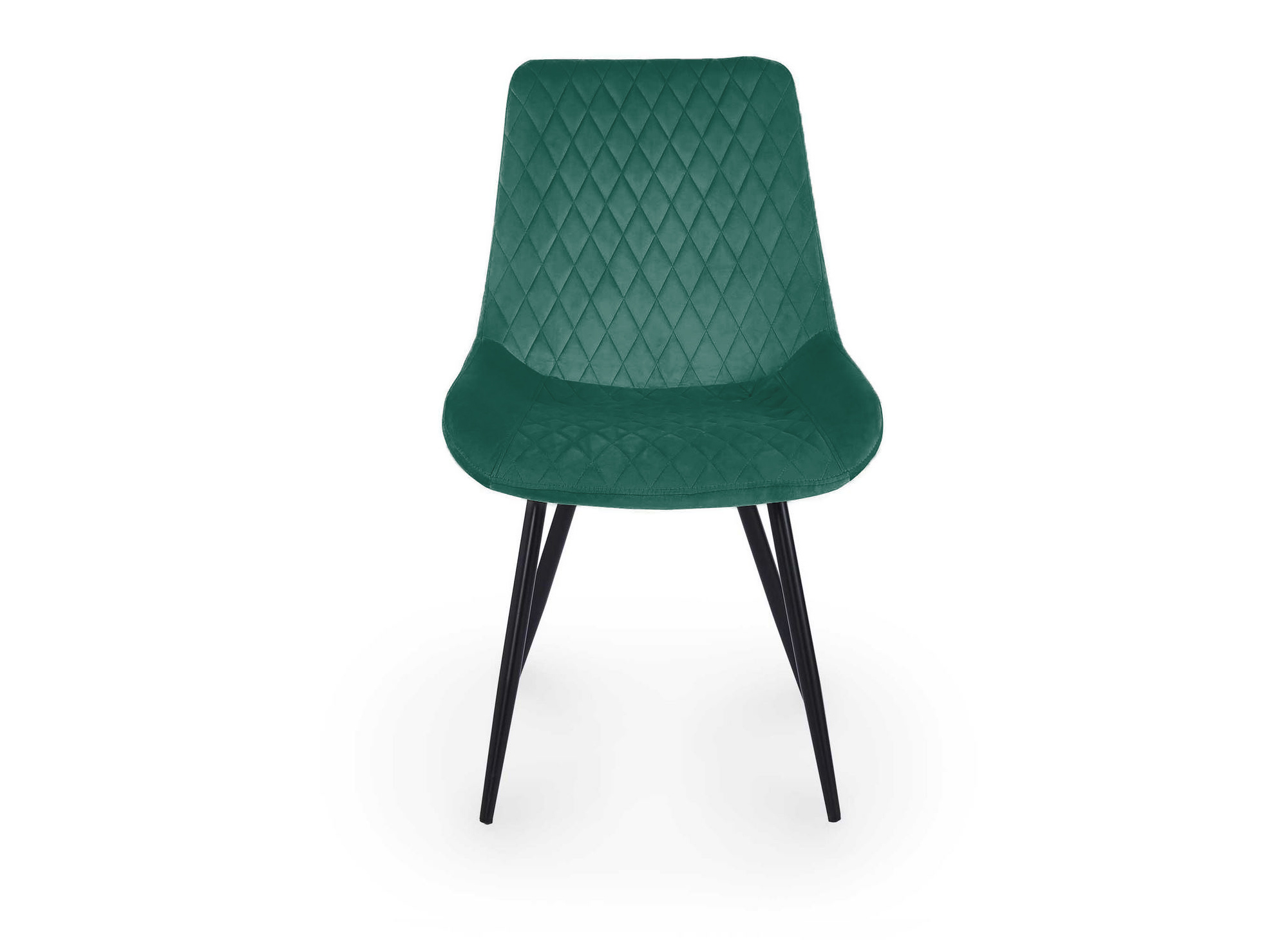 Lot de 2 chaises design en velours vert YOLA