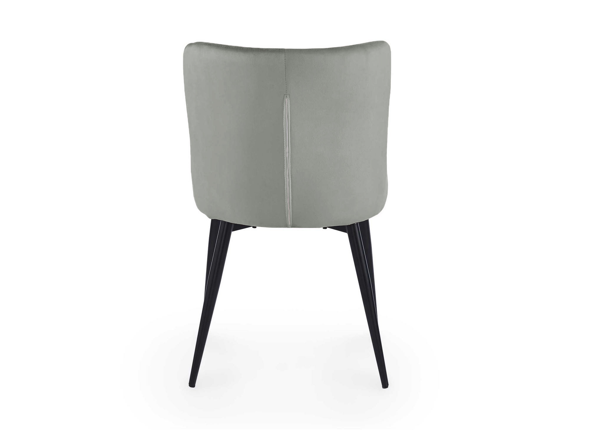 Lot de 2 chaises design en velours gris JENNY