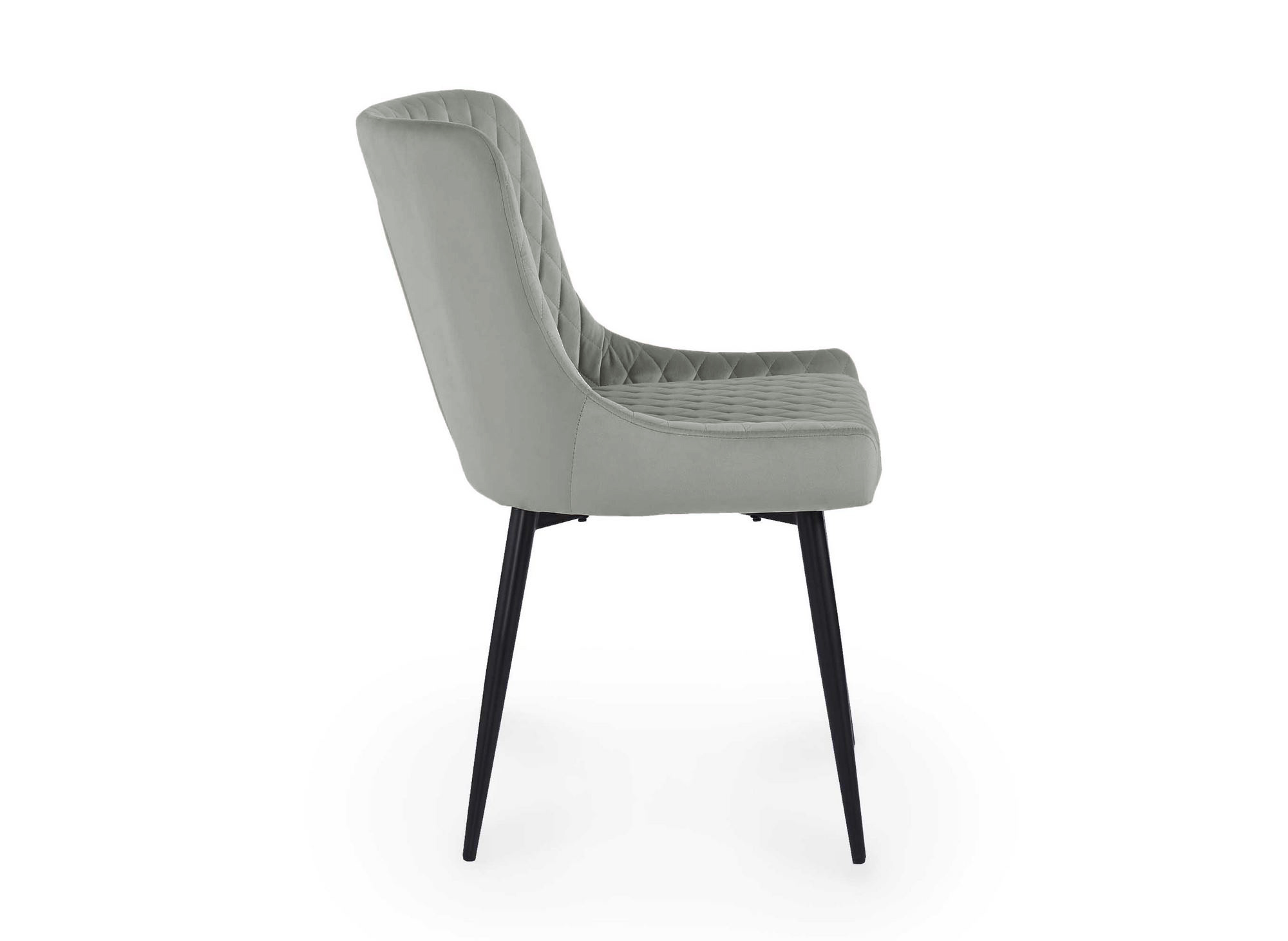 Lot de 2 chaises design en velours gris JENNY