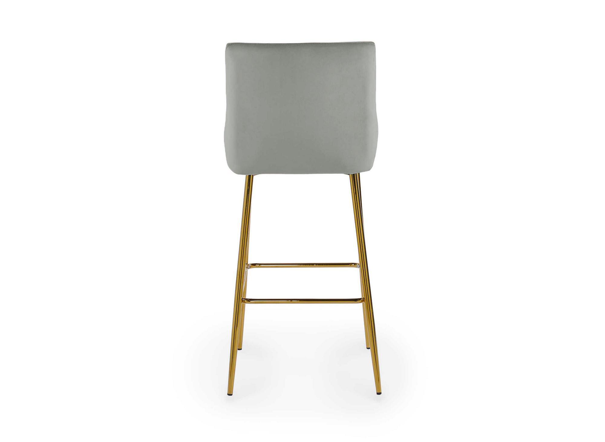 Lot de 2 tabourets de bar design en velours gris LALYA