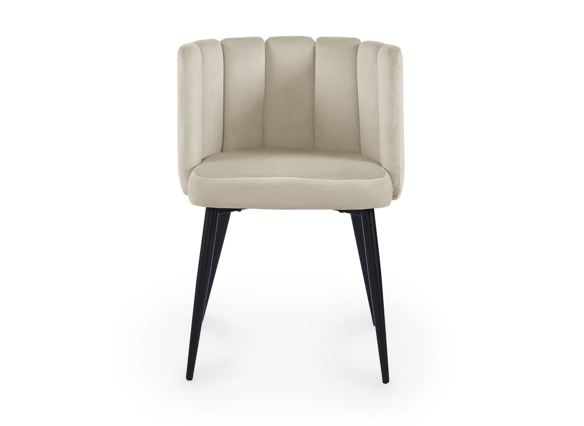 Lot de 2 chaises design en velours beige DEBBY