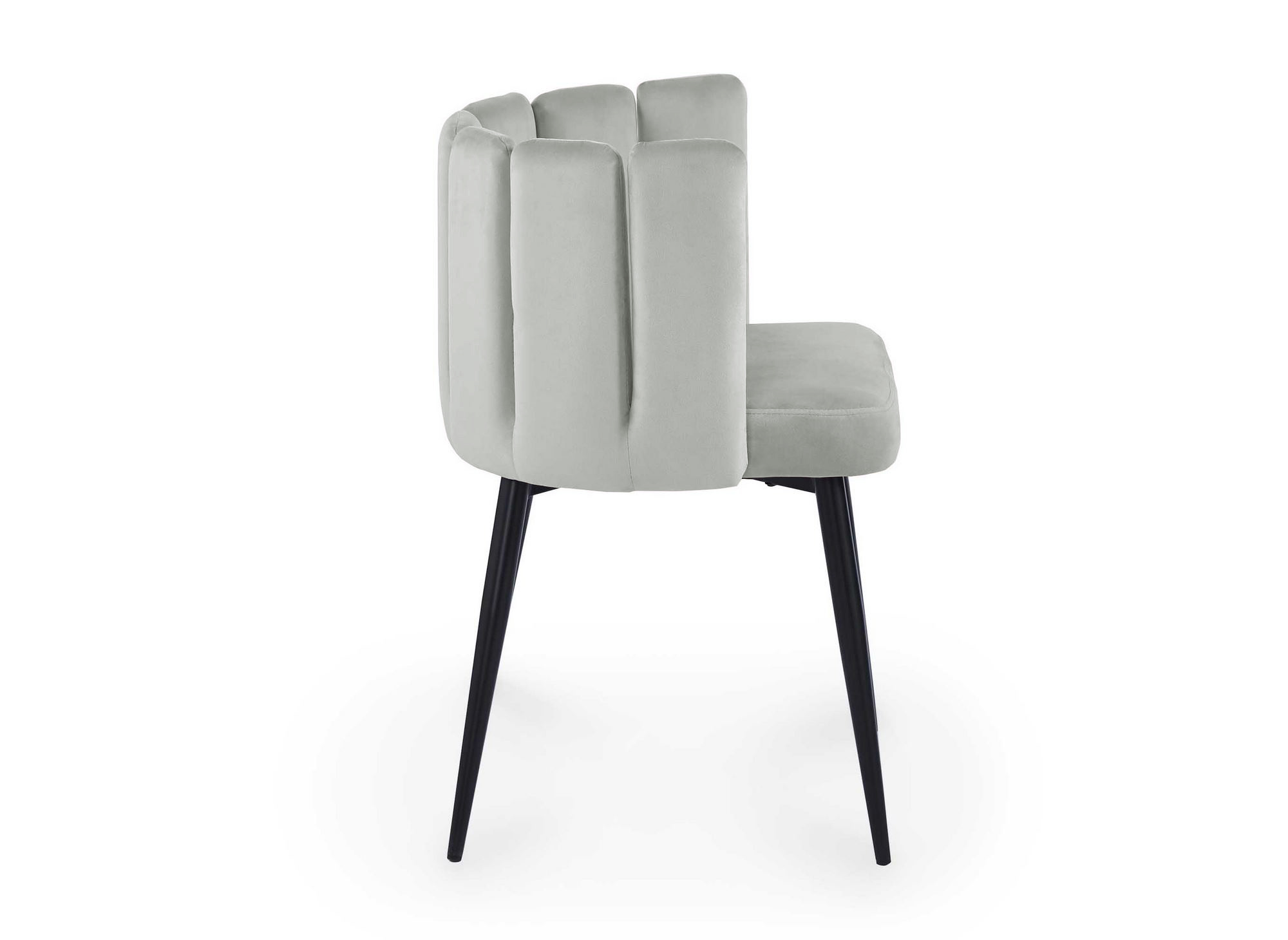 Lot de 2 chaises design en velours gris DEBBY