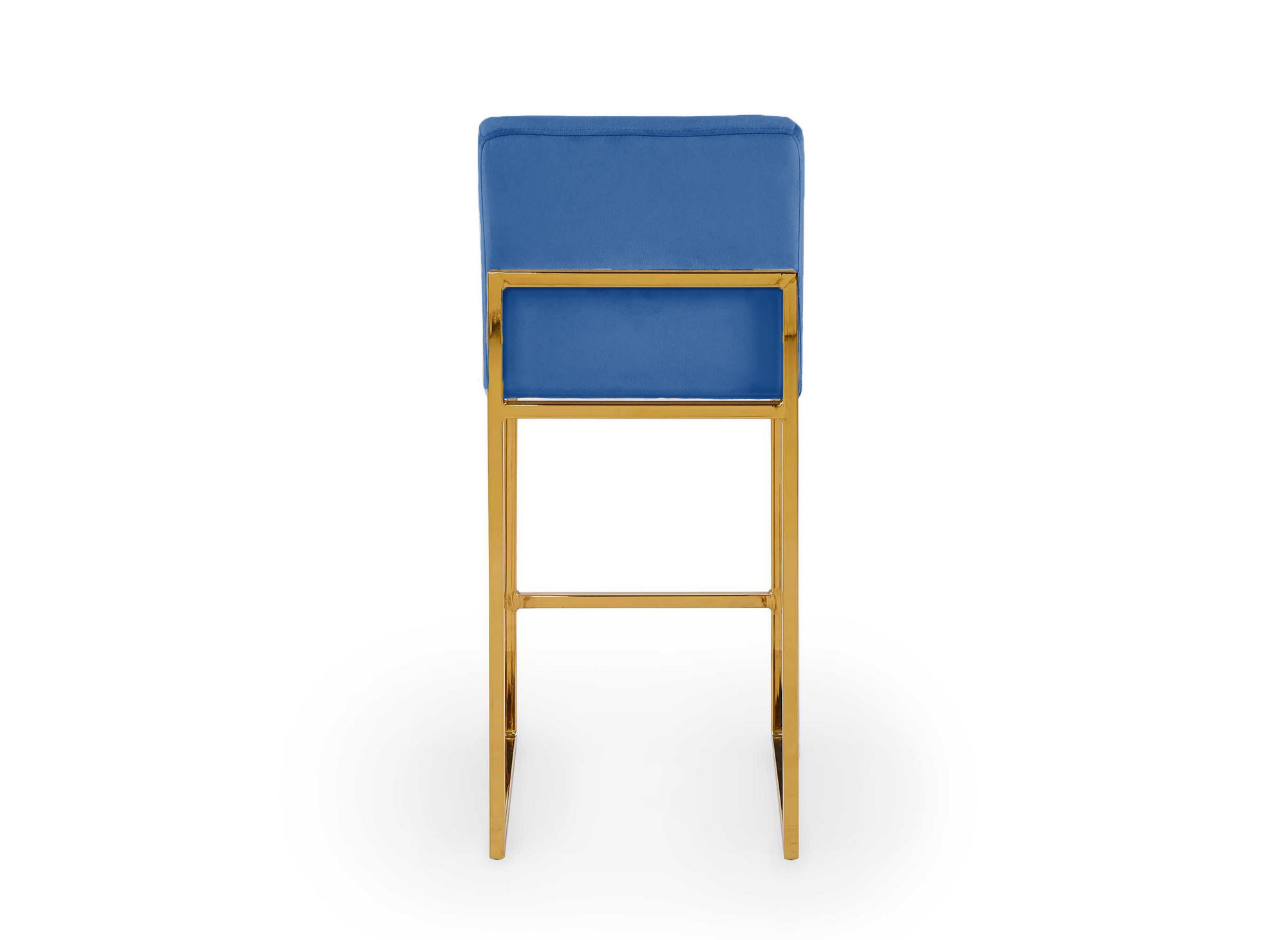 Lot de 2 tabourets de bar design en velours bleu FRIDA