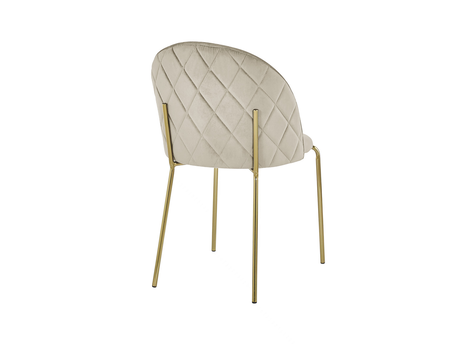 Lot de 2 chaises design en velours beige GARANCE - DECOINPARIS