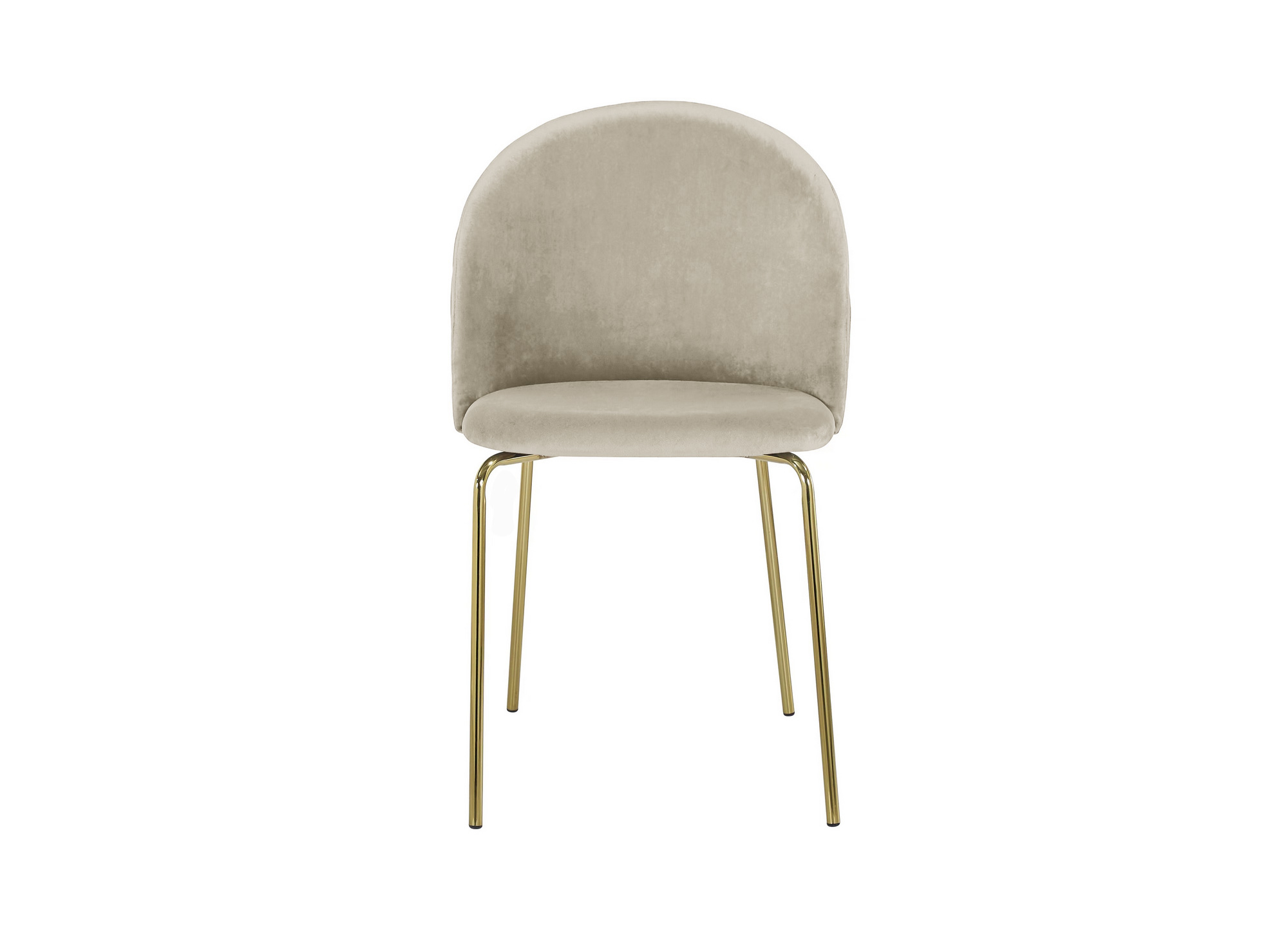 Lot de 2 chaises design en velours beige GARANCE - DECOINPARIS