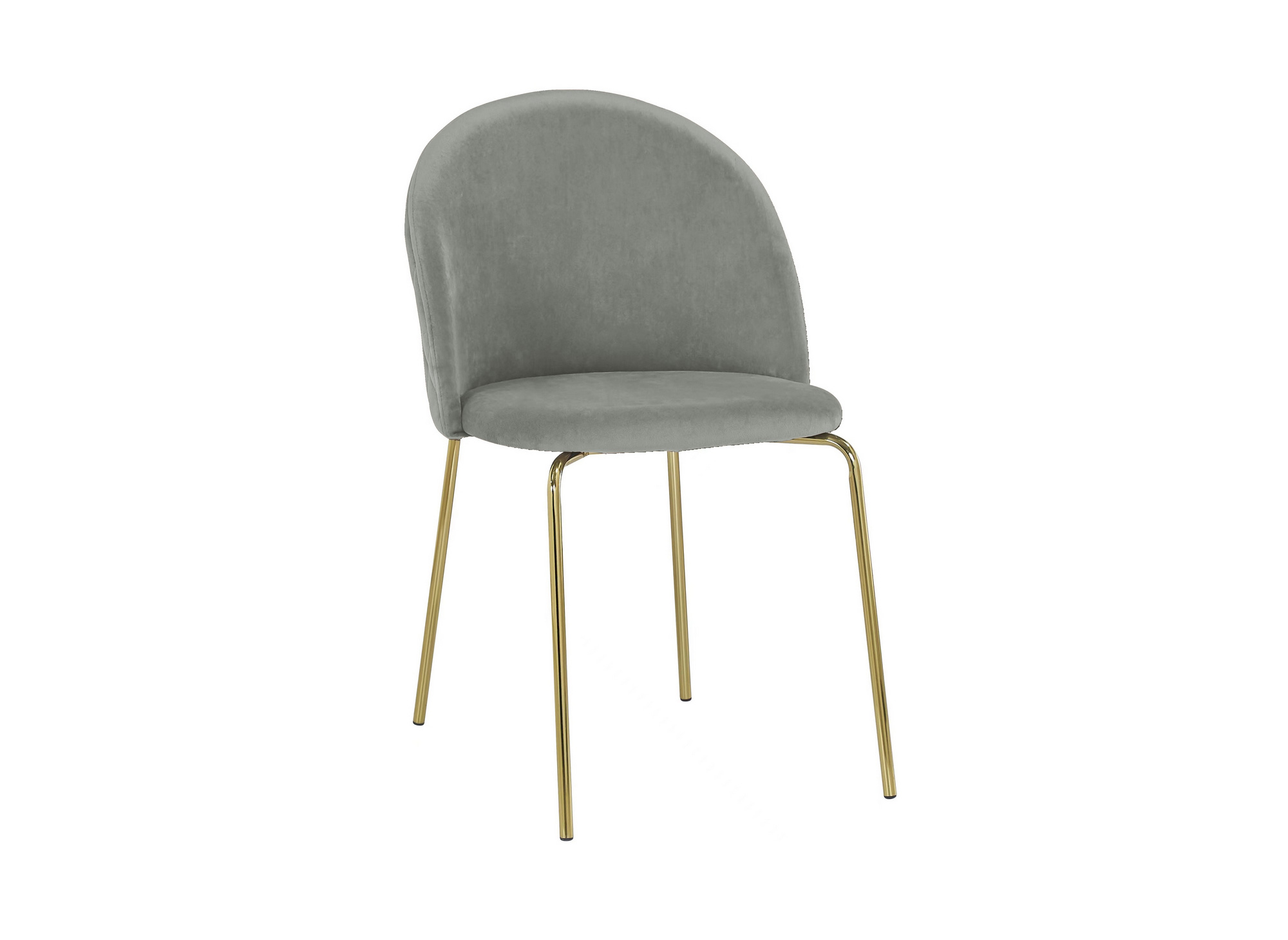 Lot de 2 chaises design en velours gris KENNETH