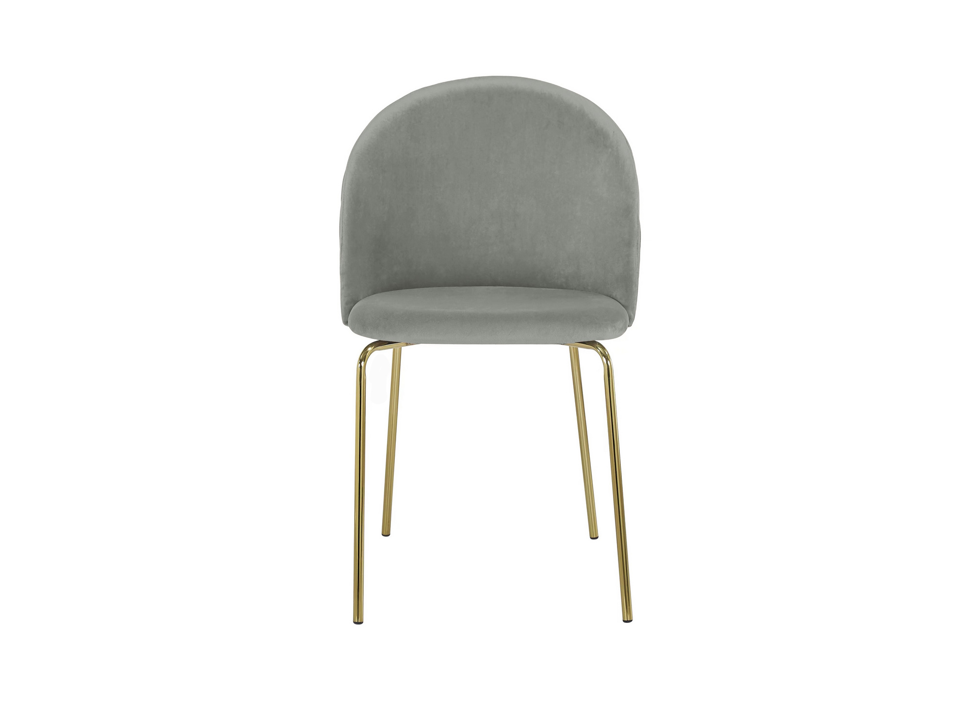 Lot de 2 chaises design en velours gris KENNETH