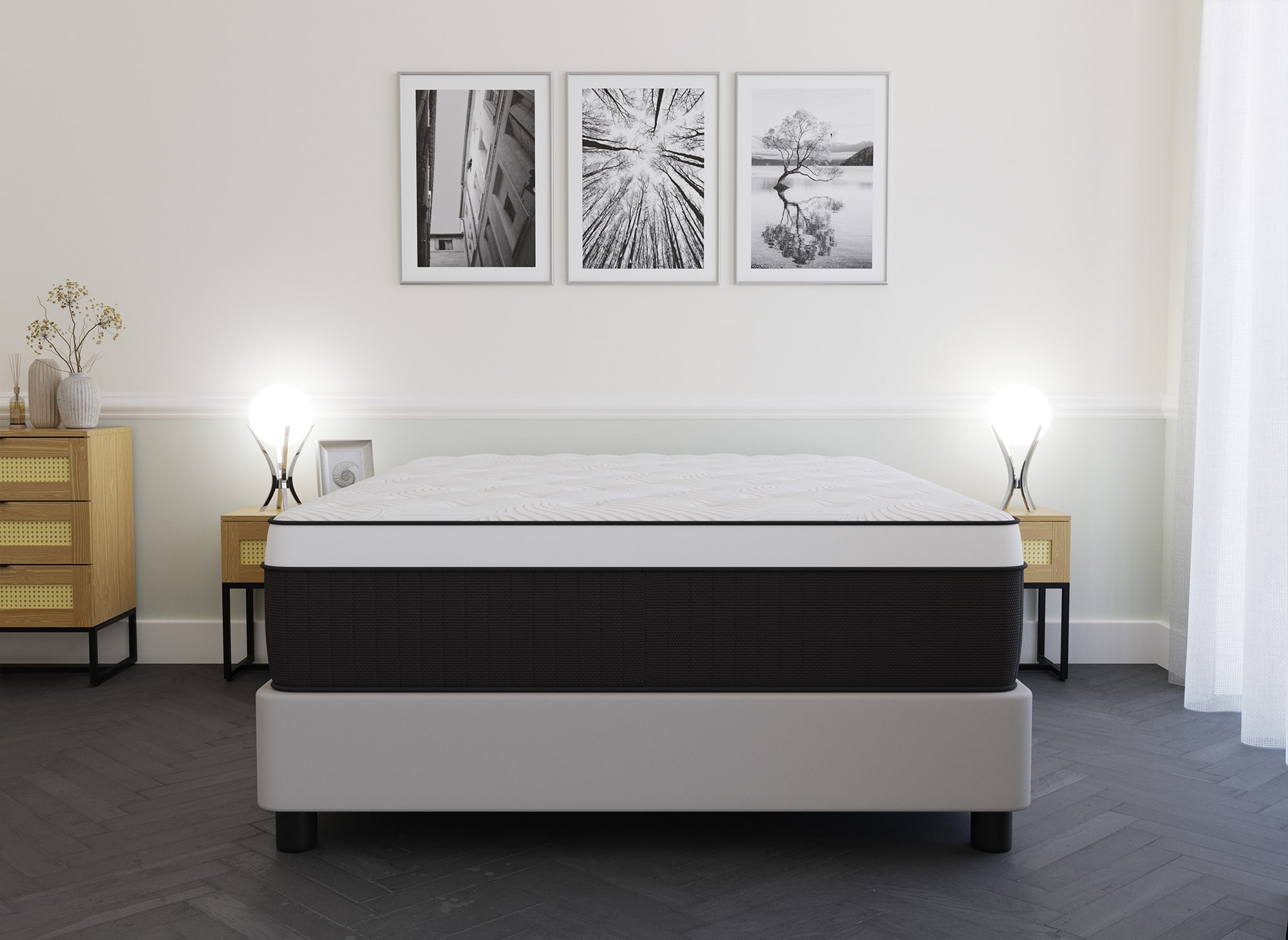 Matelas hybride mémoire de forme 180 x 200 cm épaisseur 37 cm - PILLOW