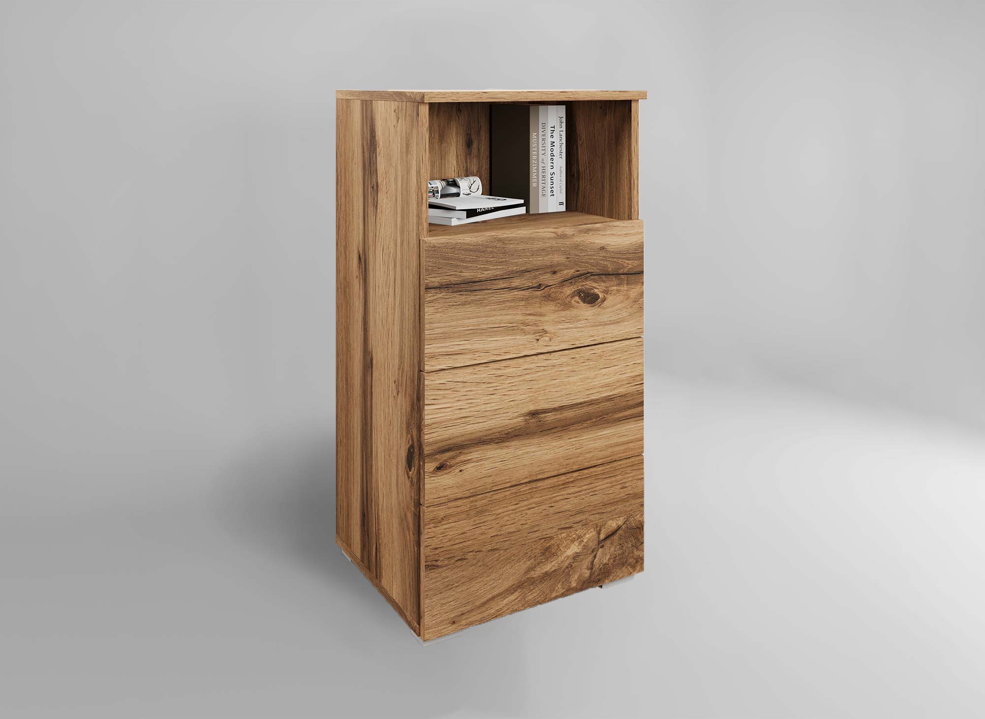 Meuble à chaussures 3 tiroirs et 1 niche en bois BAKI