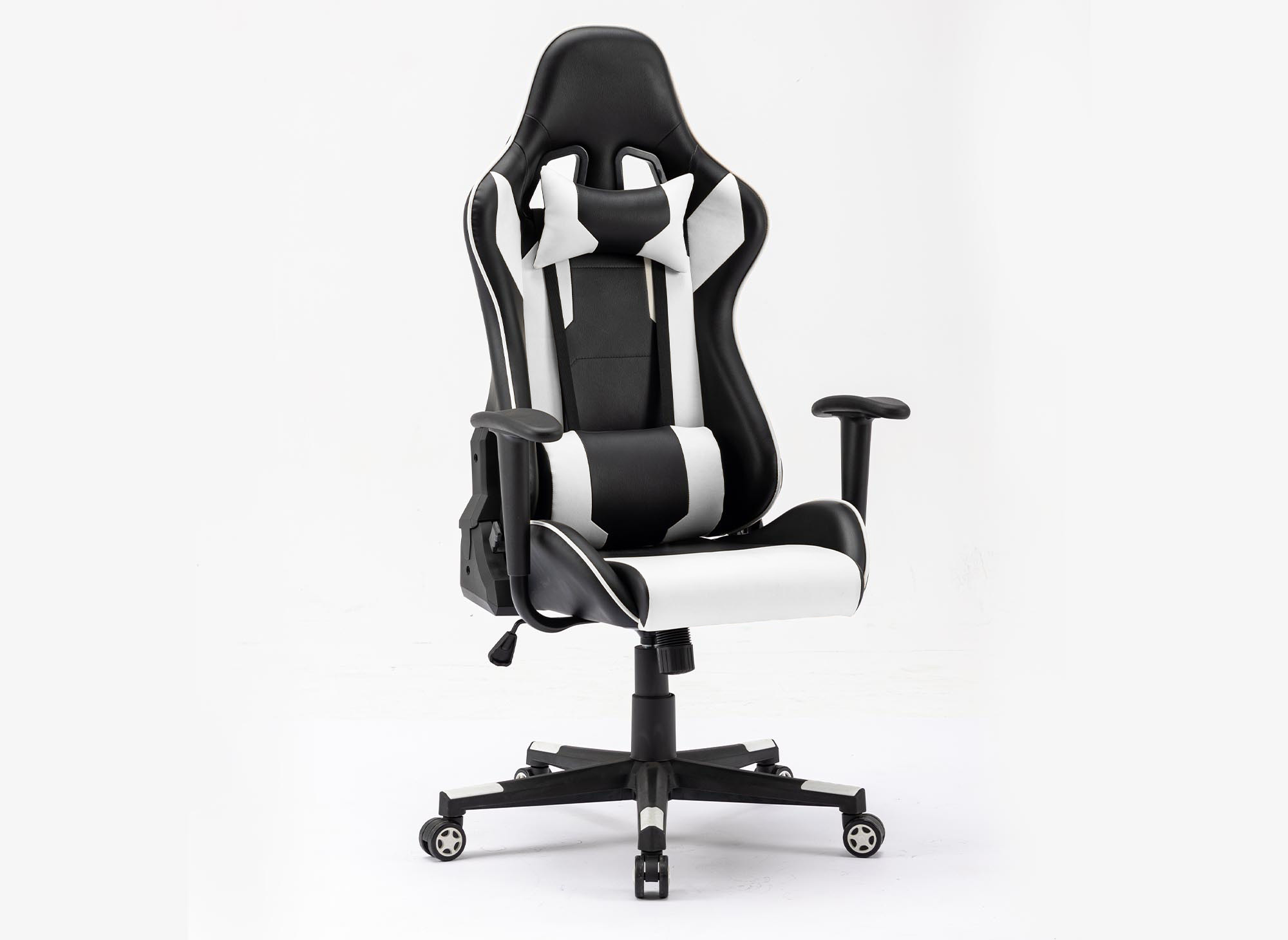 Chaise bureau gaming ergonomique en cuir, siège gamer réglable