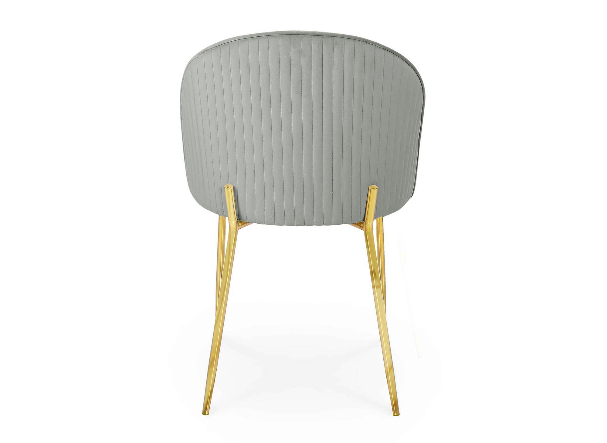 Lot de 2 chaises design en velours gris ARABEL
