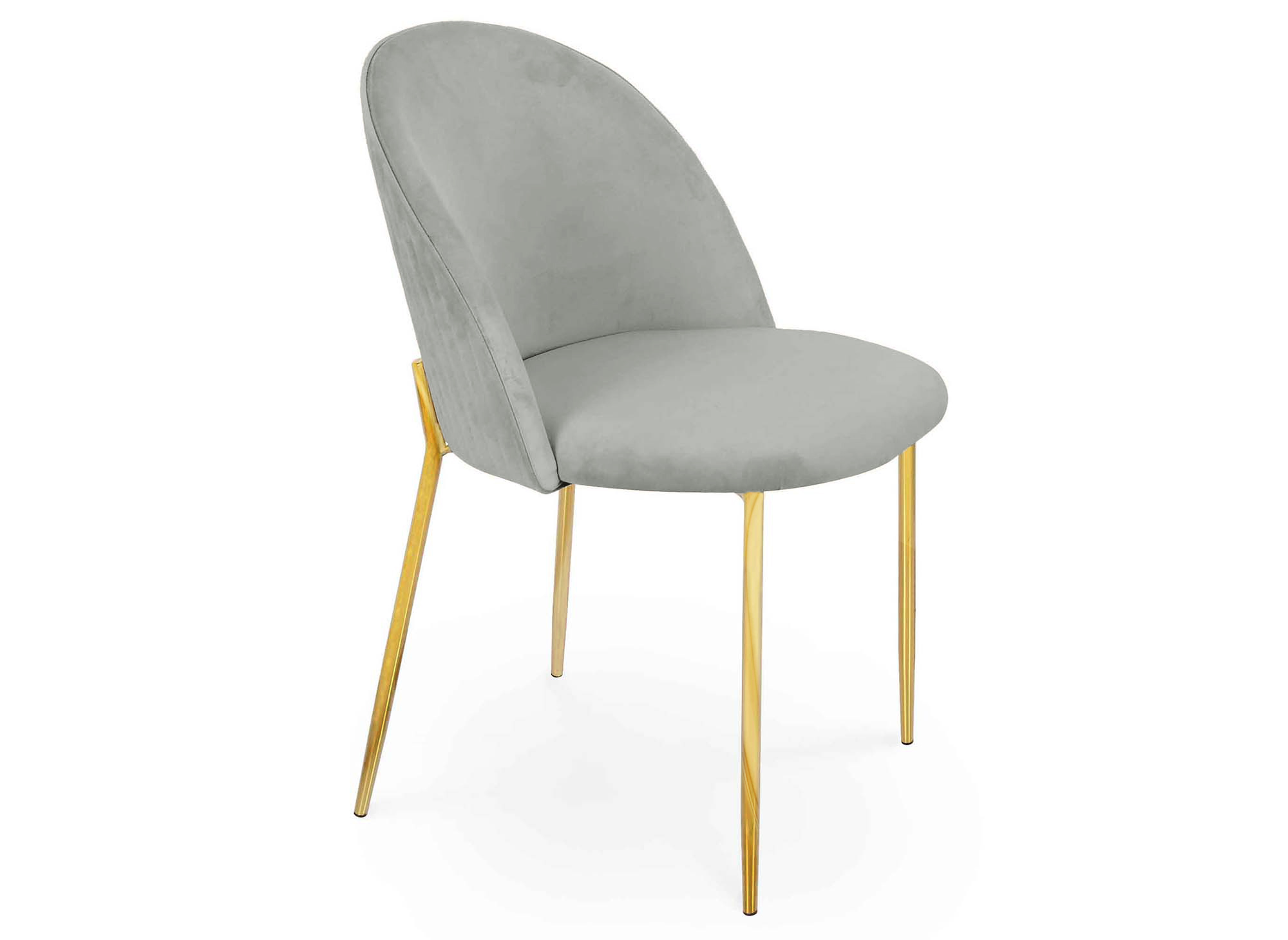 Lot de 2 chaises design en velours gris ARABEL