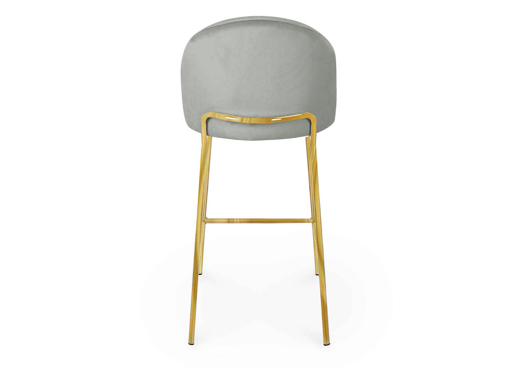 Lot de 2 tabourets de bar design en velours gris ARABEL