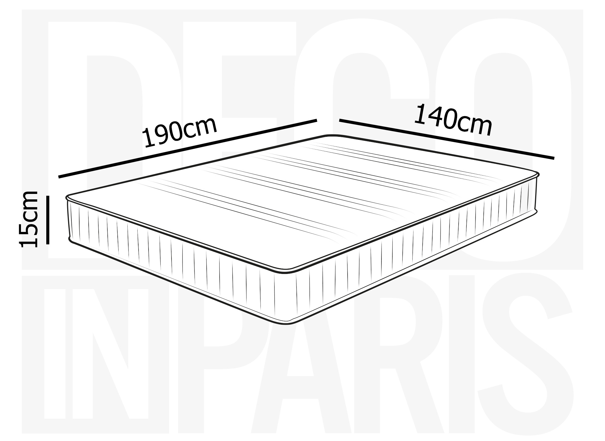 Matelas mousse Univers HD28 ép 15 cm 80 x 190 cm