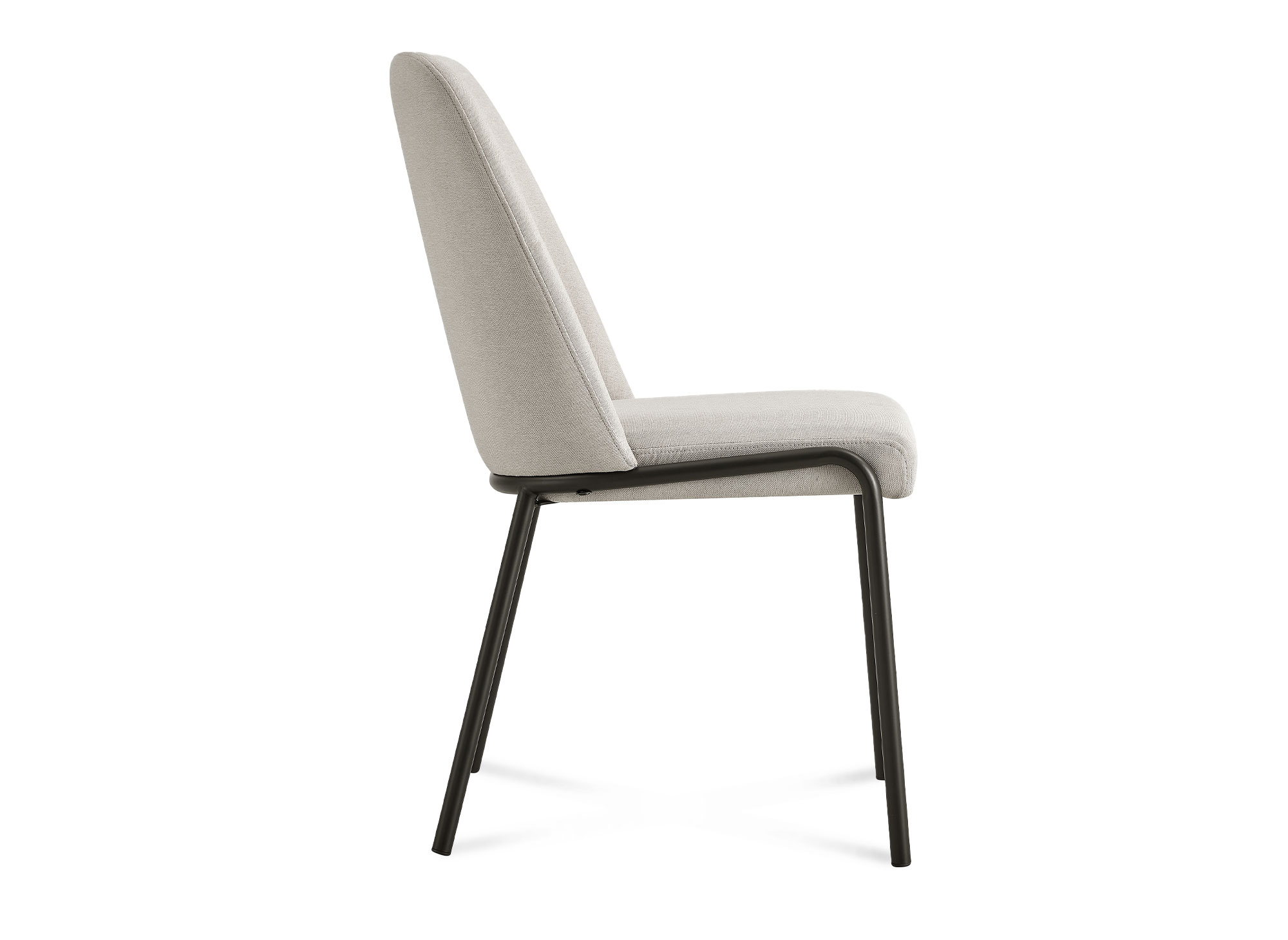 Lot de 2 chaises en tissu beige APRIL