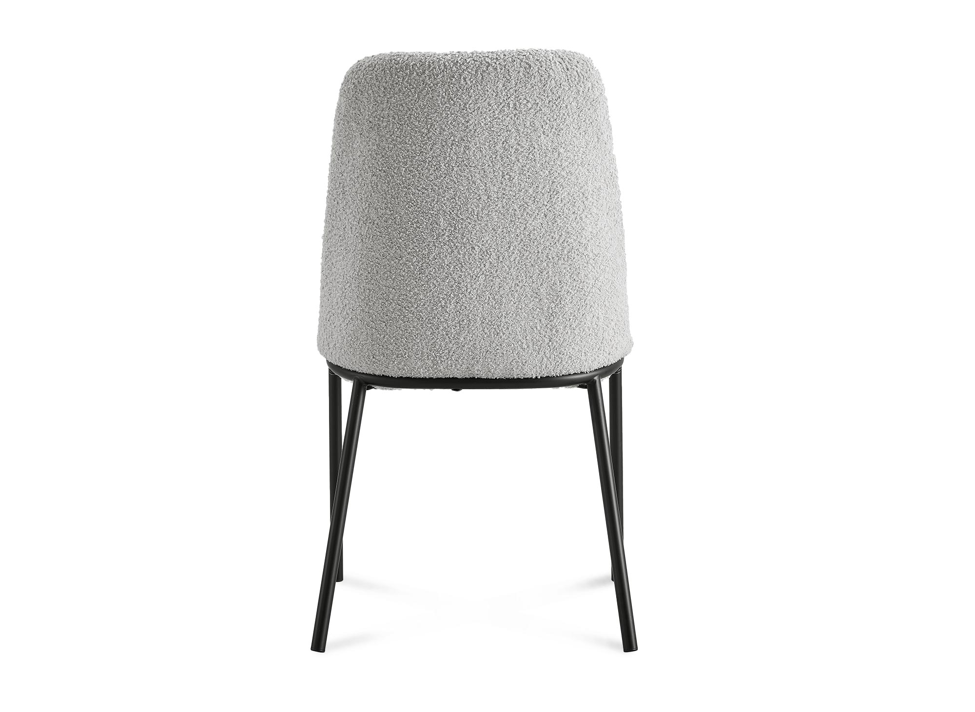 Lot de 2 chaises effet peau de mouton gris APRIL