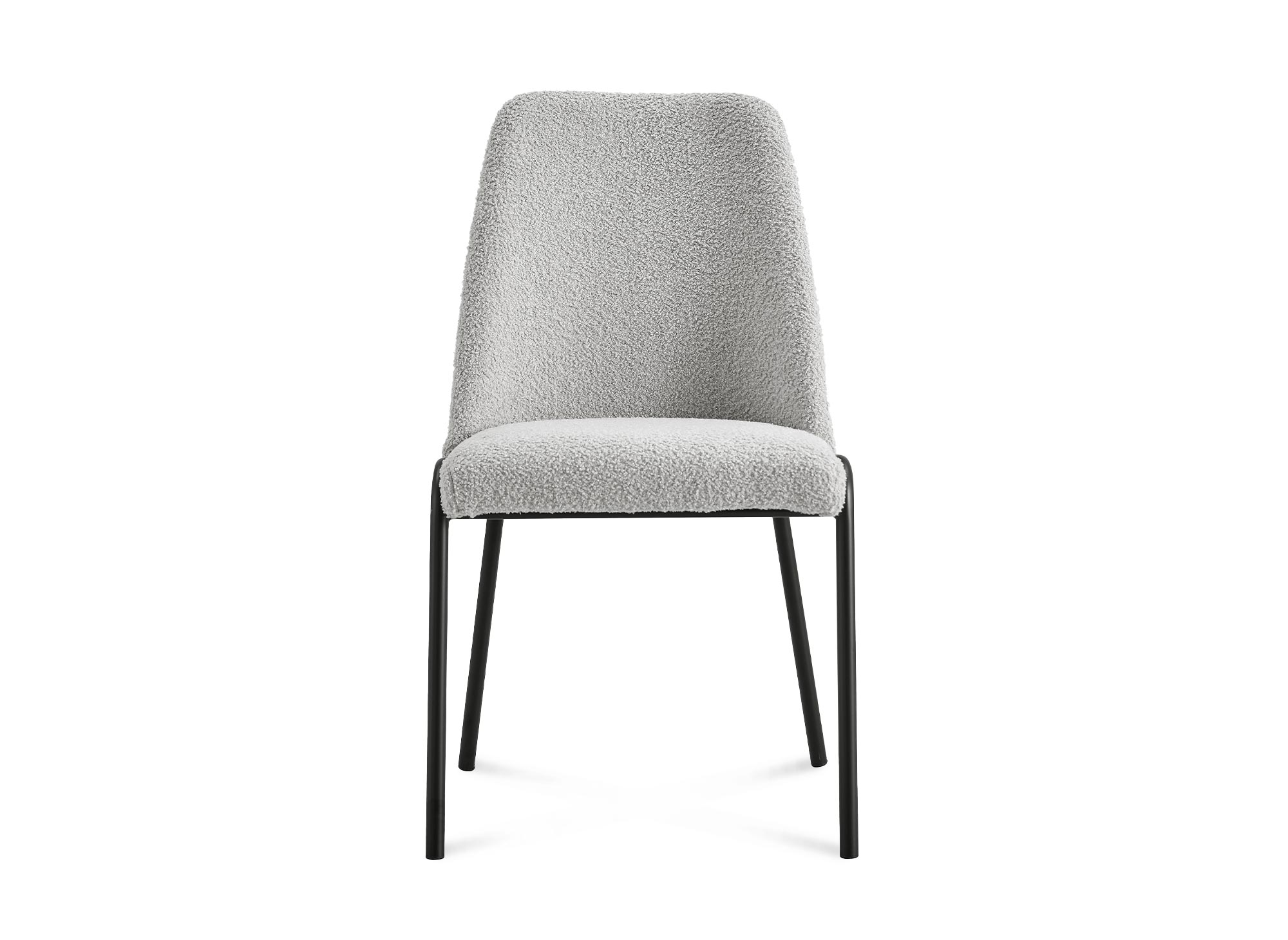 Lot de 2 chaises effet peau de mouton gris APRIL