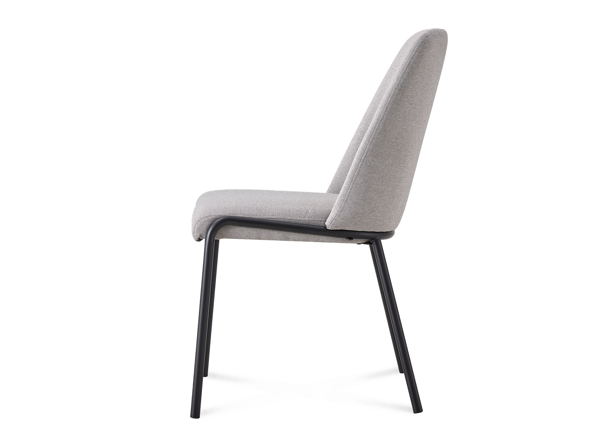 Lot de 2 chaises en tissu gris APRIL