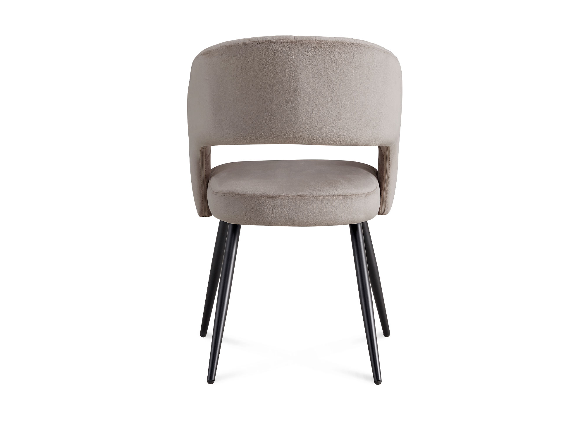 Lot de 2 chaises design en velours beige GLORIA