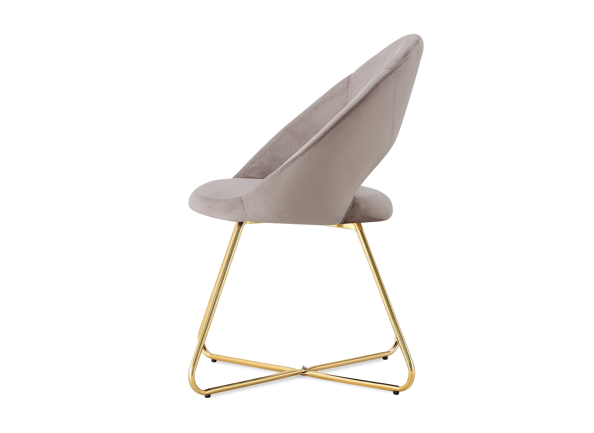 Lot de 2 chaises design en velours beige PETRA