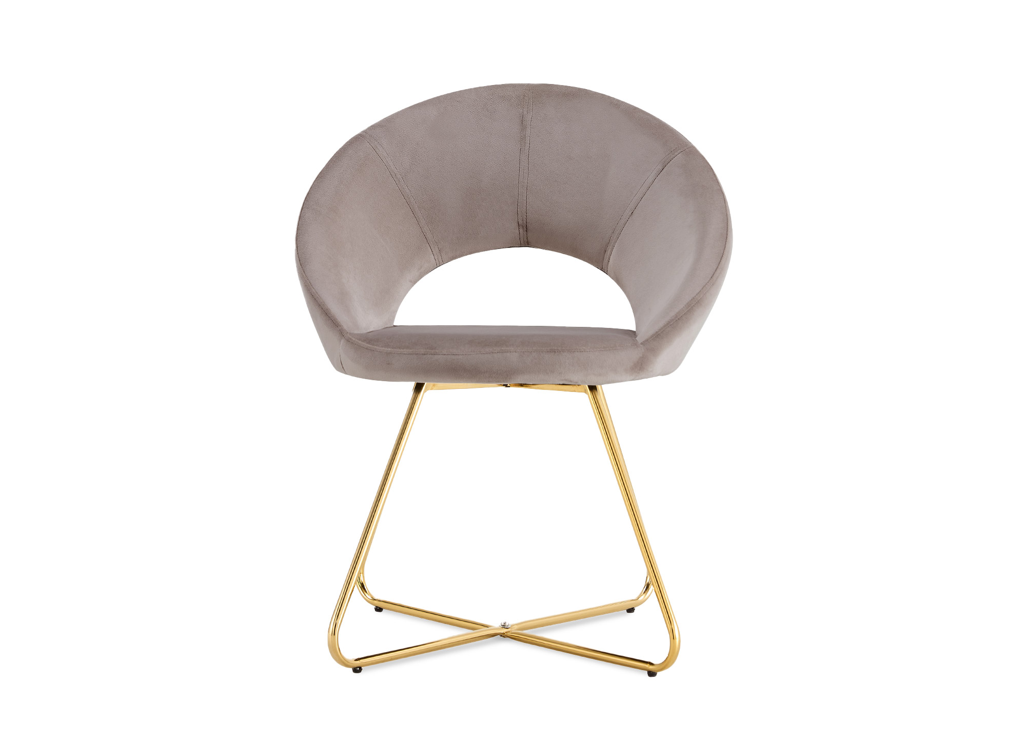 Lot de 2 chaises design en velours beige PETRA