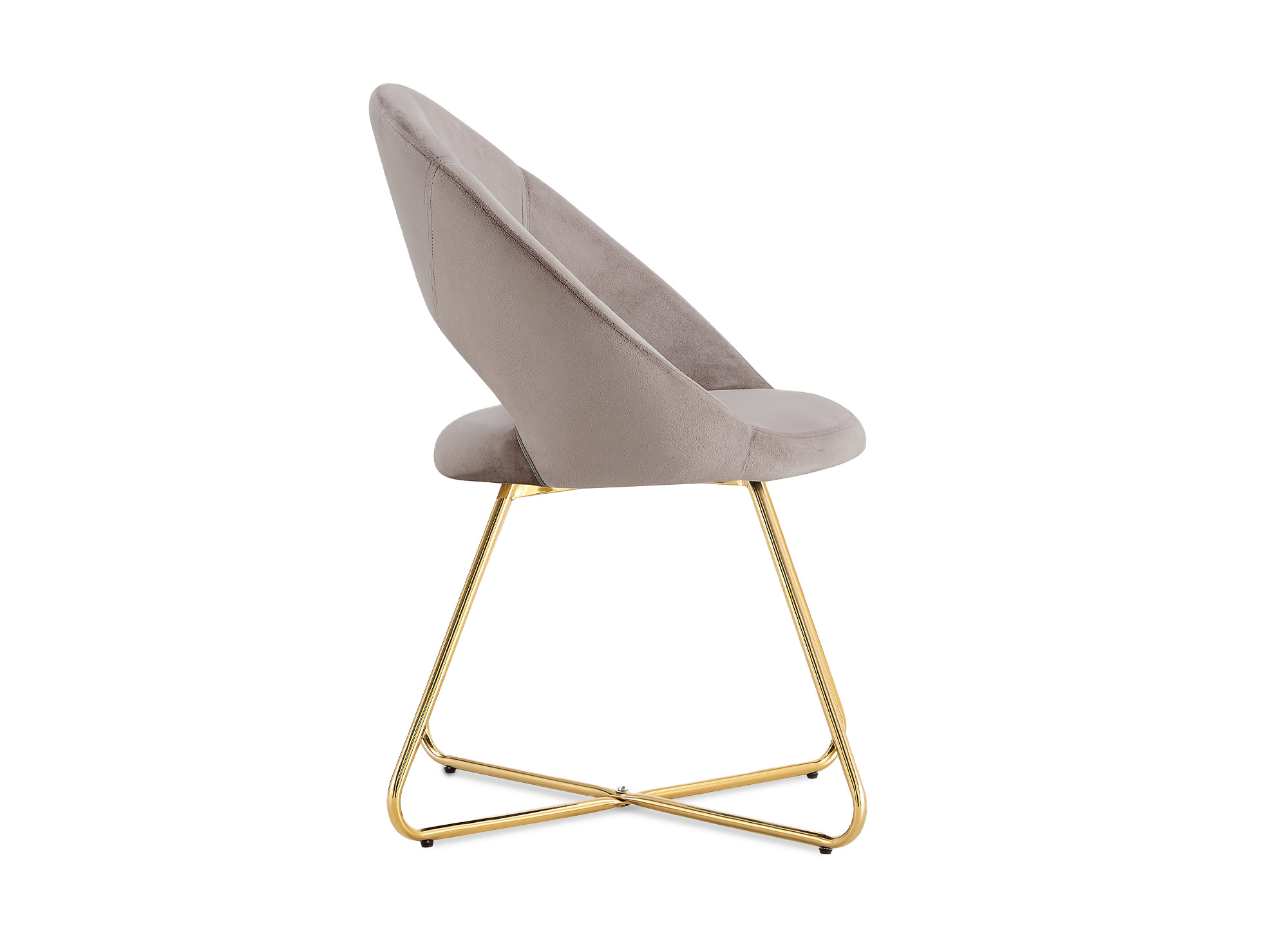 Lot de 2 chaises design en velours beige PETRA
