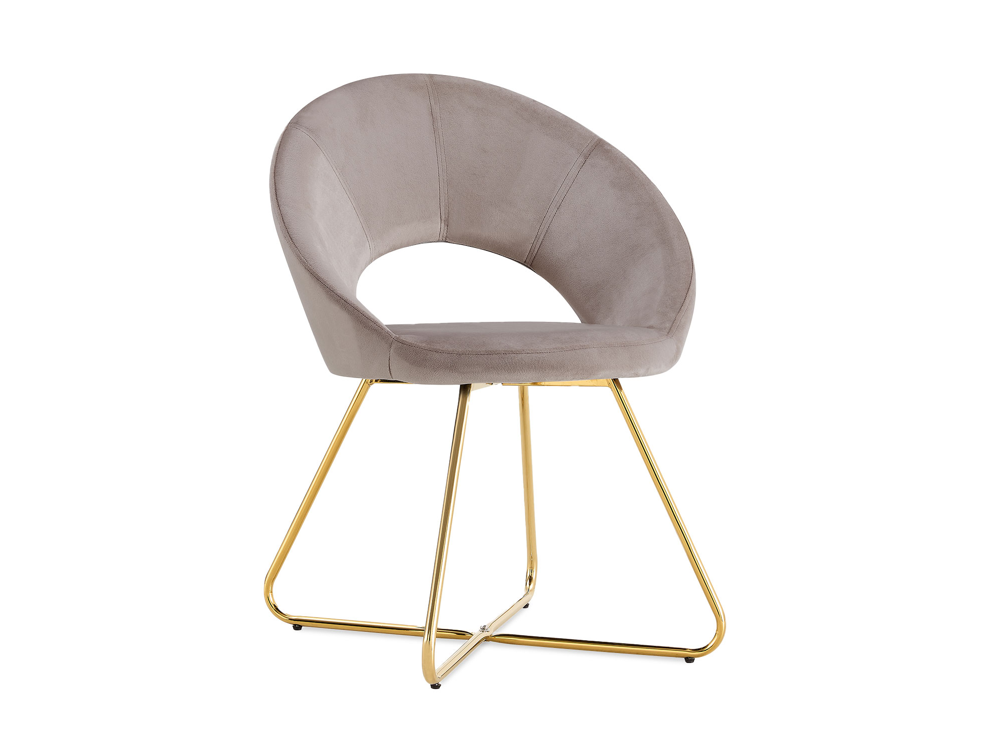 Lot de 2 chaises design en velours beige PETRA