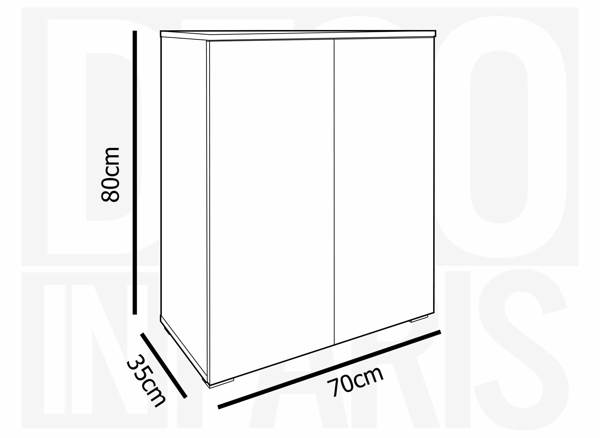Meuble à chaussures 2 portes et 4 tiroirs blanc BAKI