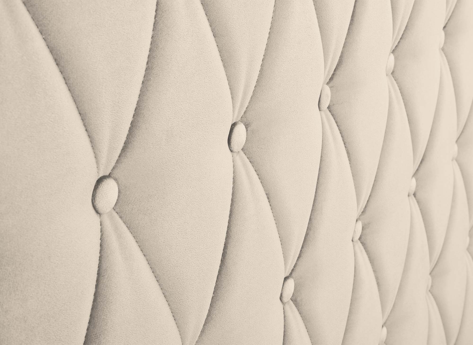Lit coffre en velours beige 140X190 cm PERLA