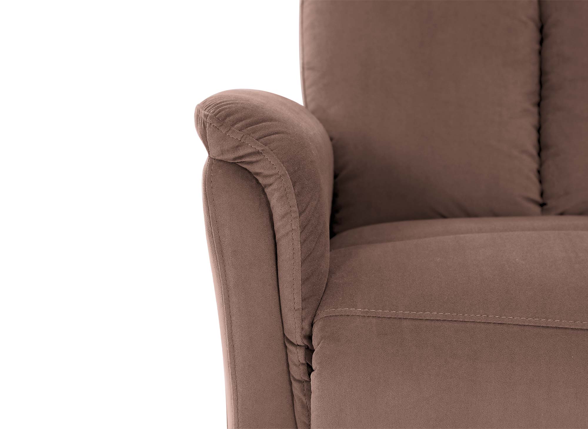 Fauteuil relax électrique et releveur en tissu marron JOHNNY