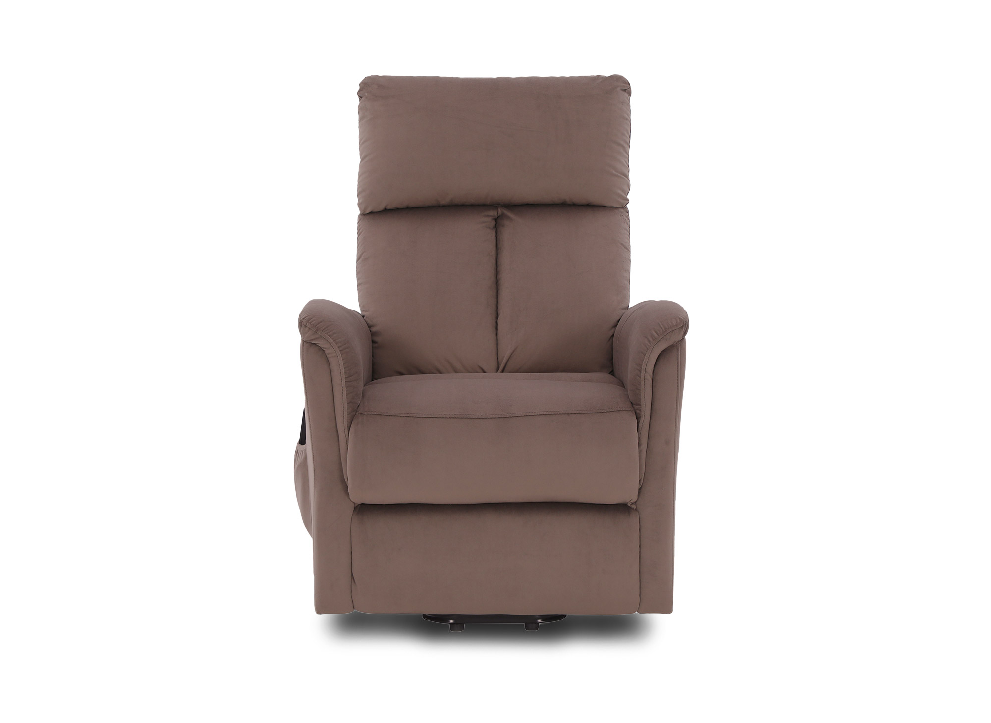Fauteuil relax électrique et releveur en tissu marron JOHNNY