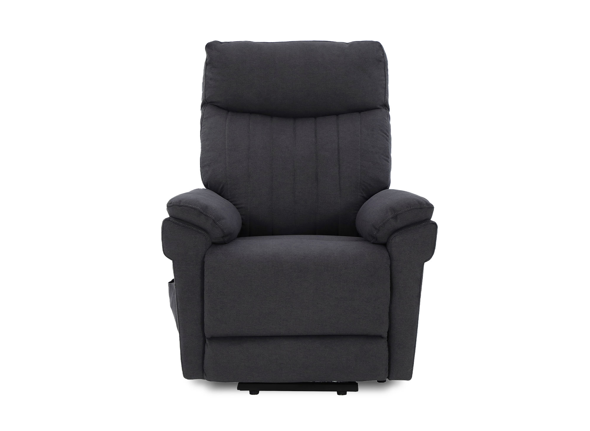 Fauteuil relax releveur et inclinable électriques en tissu gris foncé THIERRY