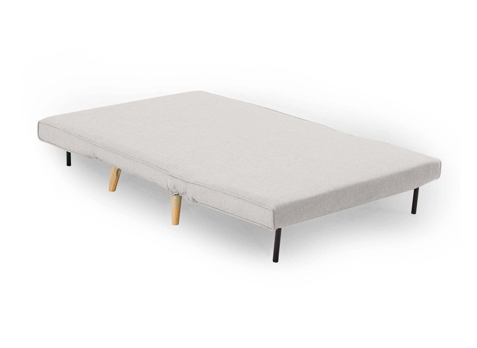 Banquette convertible 2 places en tissu gris TONKA - DECOINPARIS