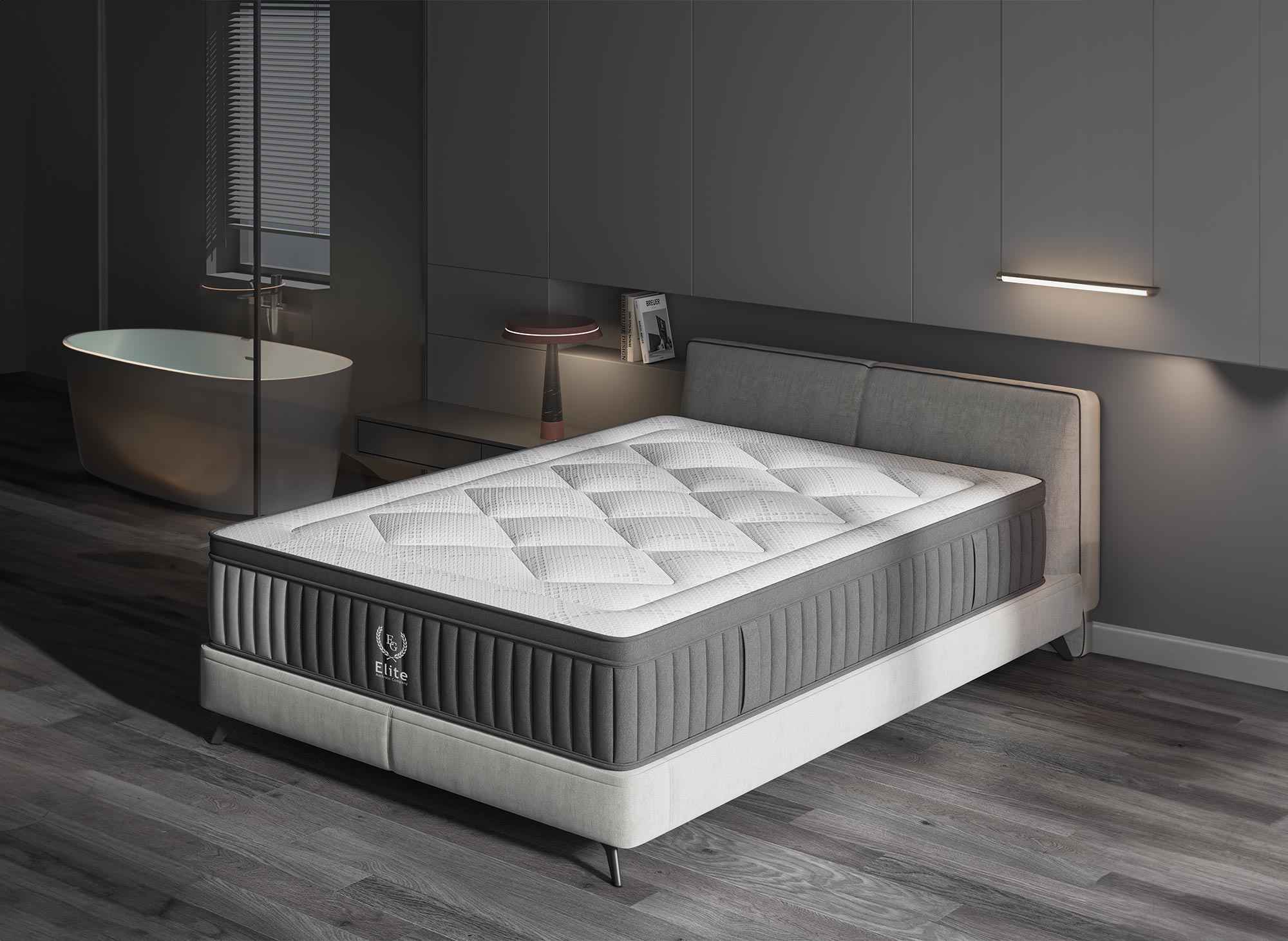 Matelas hybride ressorts ensachés 180 x 200 cm épaisseur 30 cm ASTRO