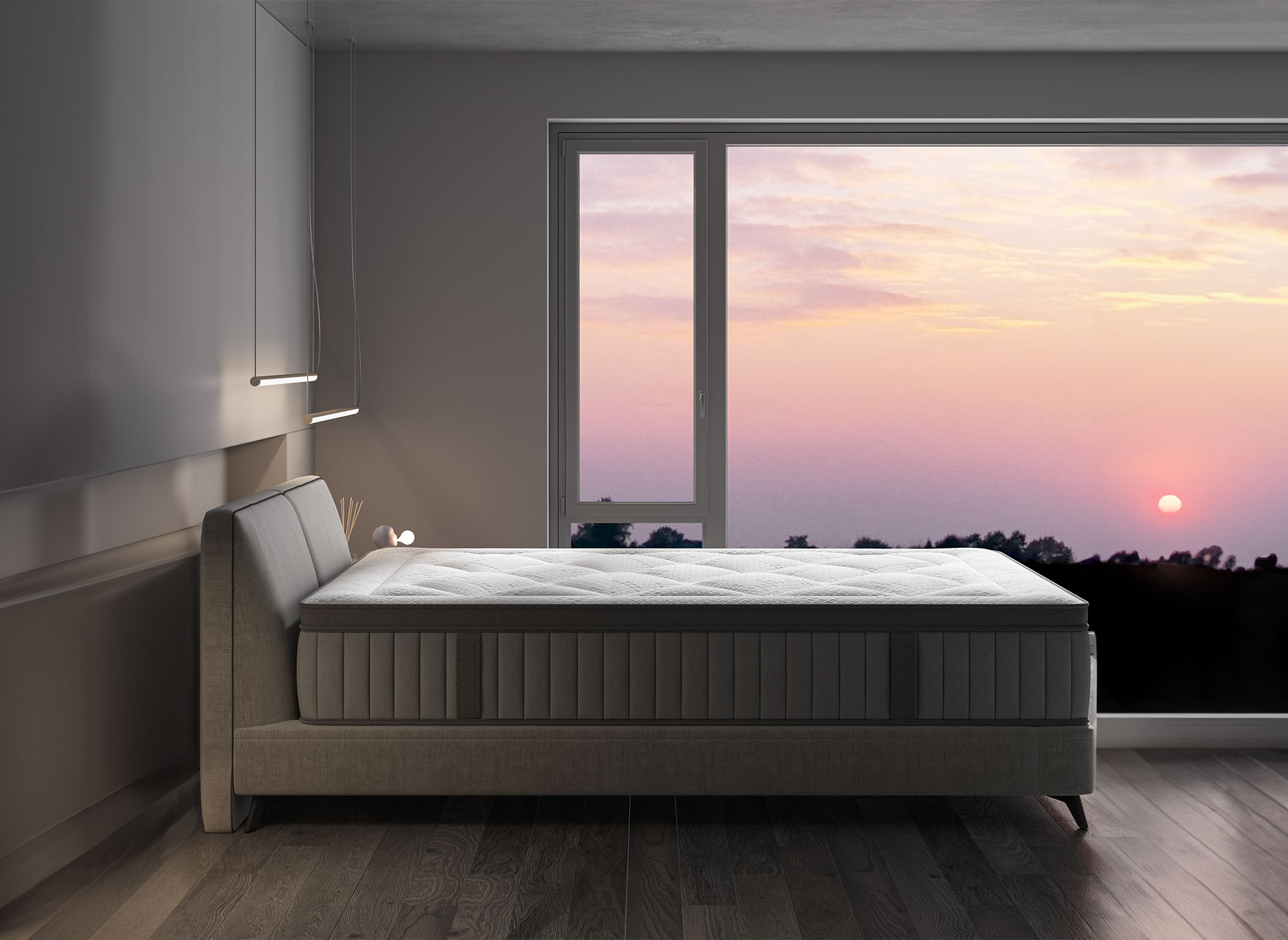 Matelas hybride ressorts ensachés 180 x 200 cm épaisseur 30 cm ASTRO