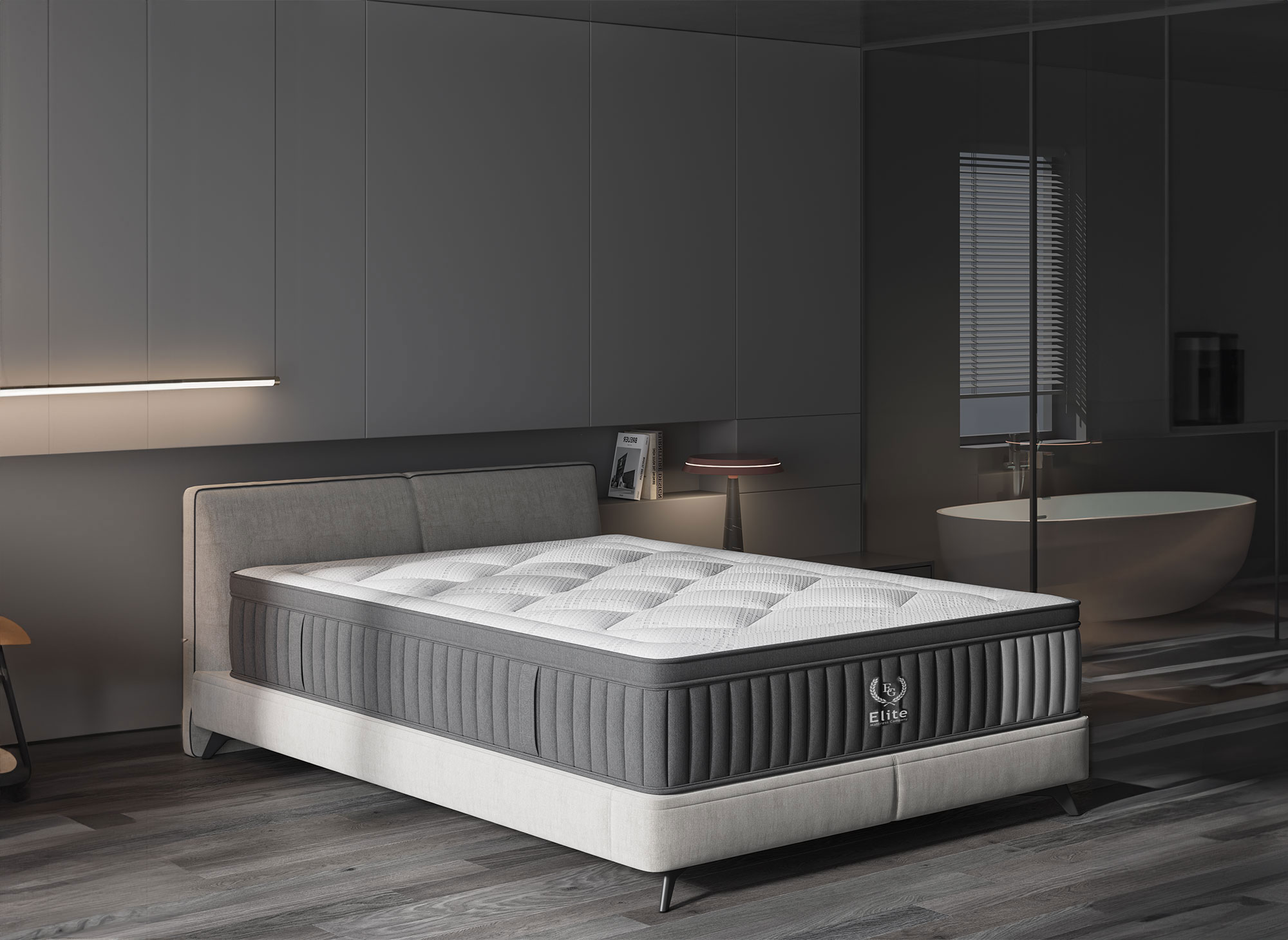 Matelas hybride ressorts ensachés 180 x 200 cm épaisseur 30 cm ASTRO