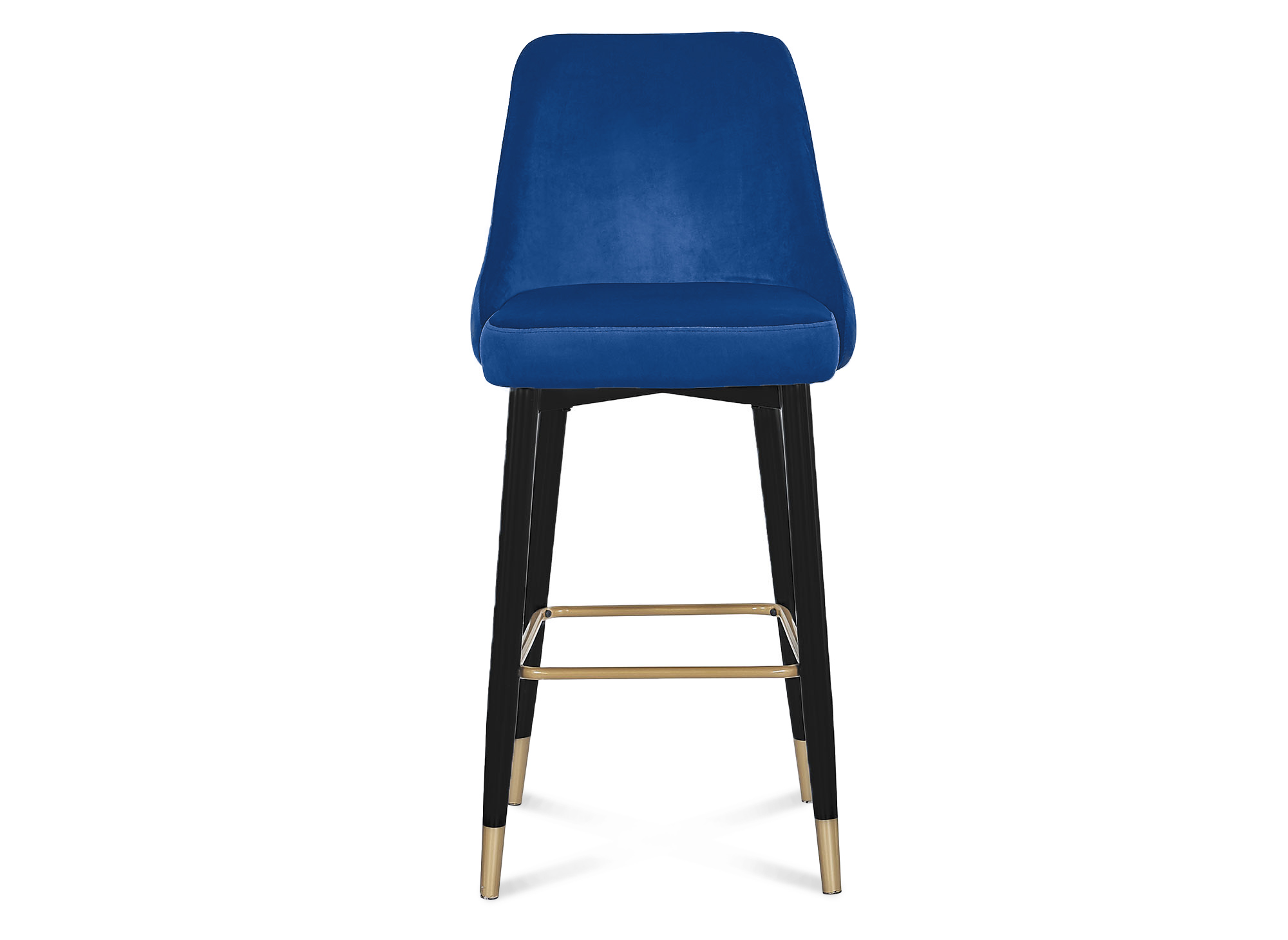 Lot de 2 tabourets de bar en velours bleu DORINA