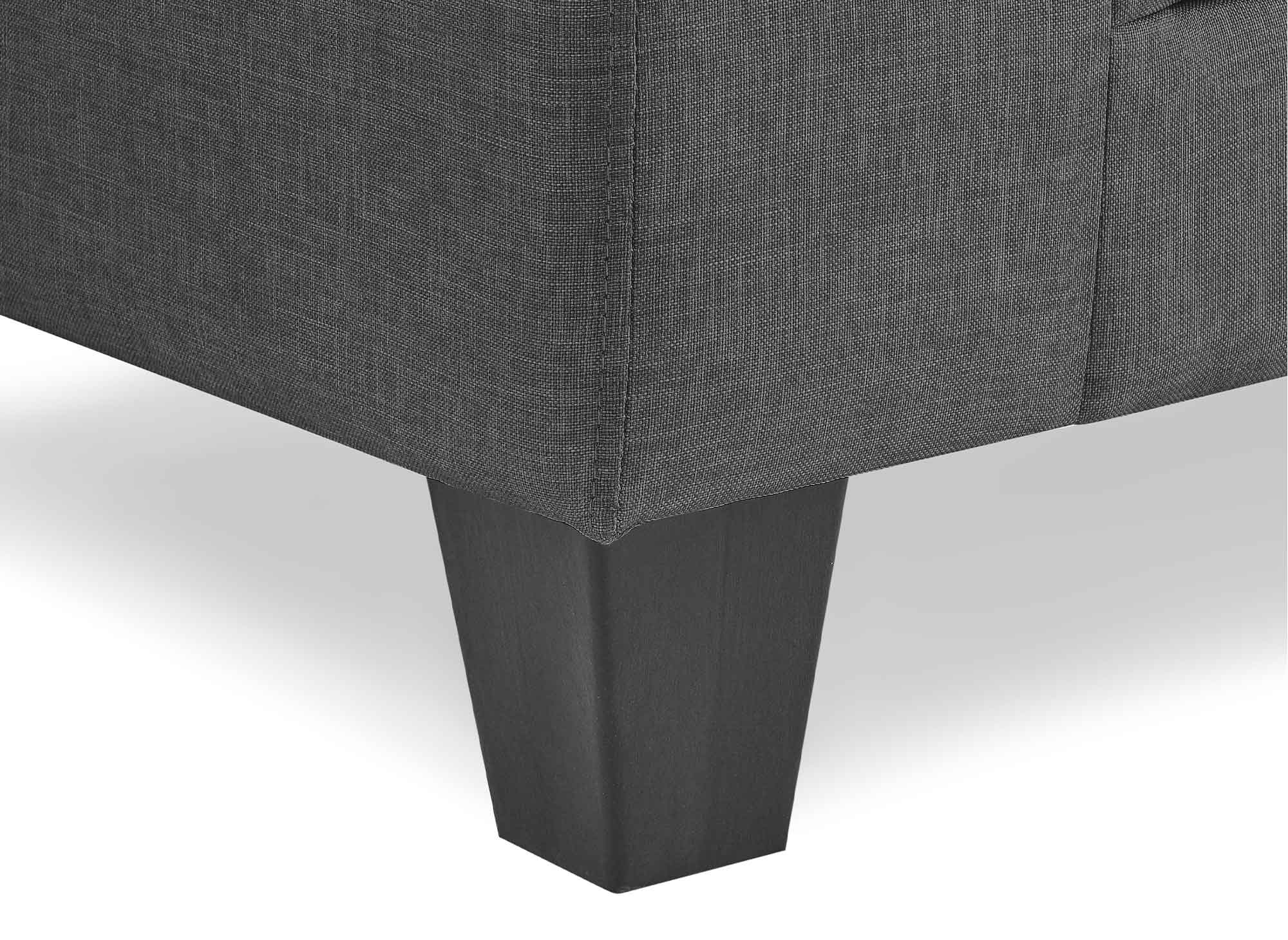 Canapé 2 places en tissu gris foncé VASCO