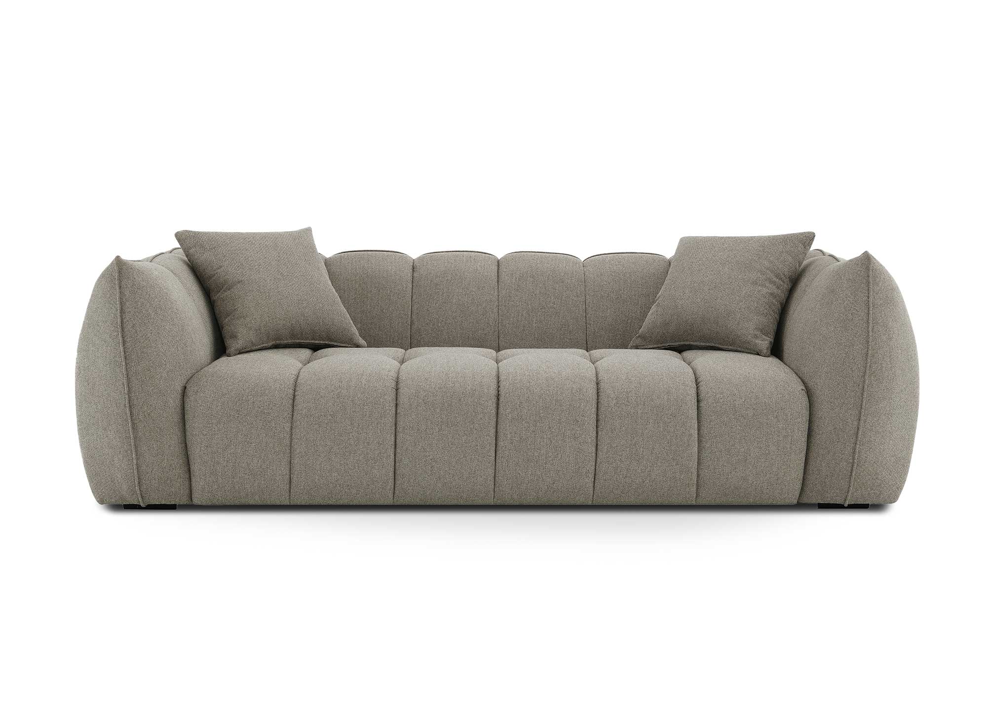 Canapé 3 places en tissu taupe ALISSA