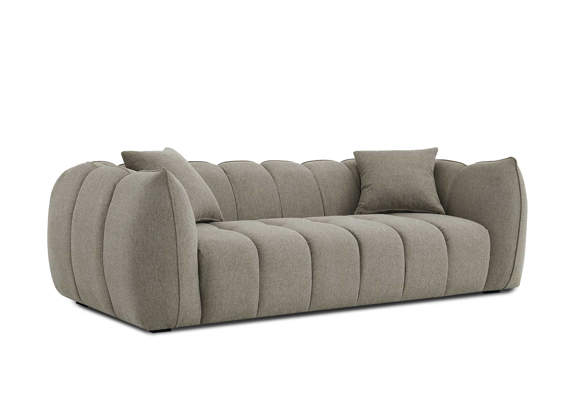 Canapé 3 places en tissu taupe ALISSA