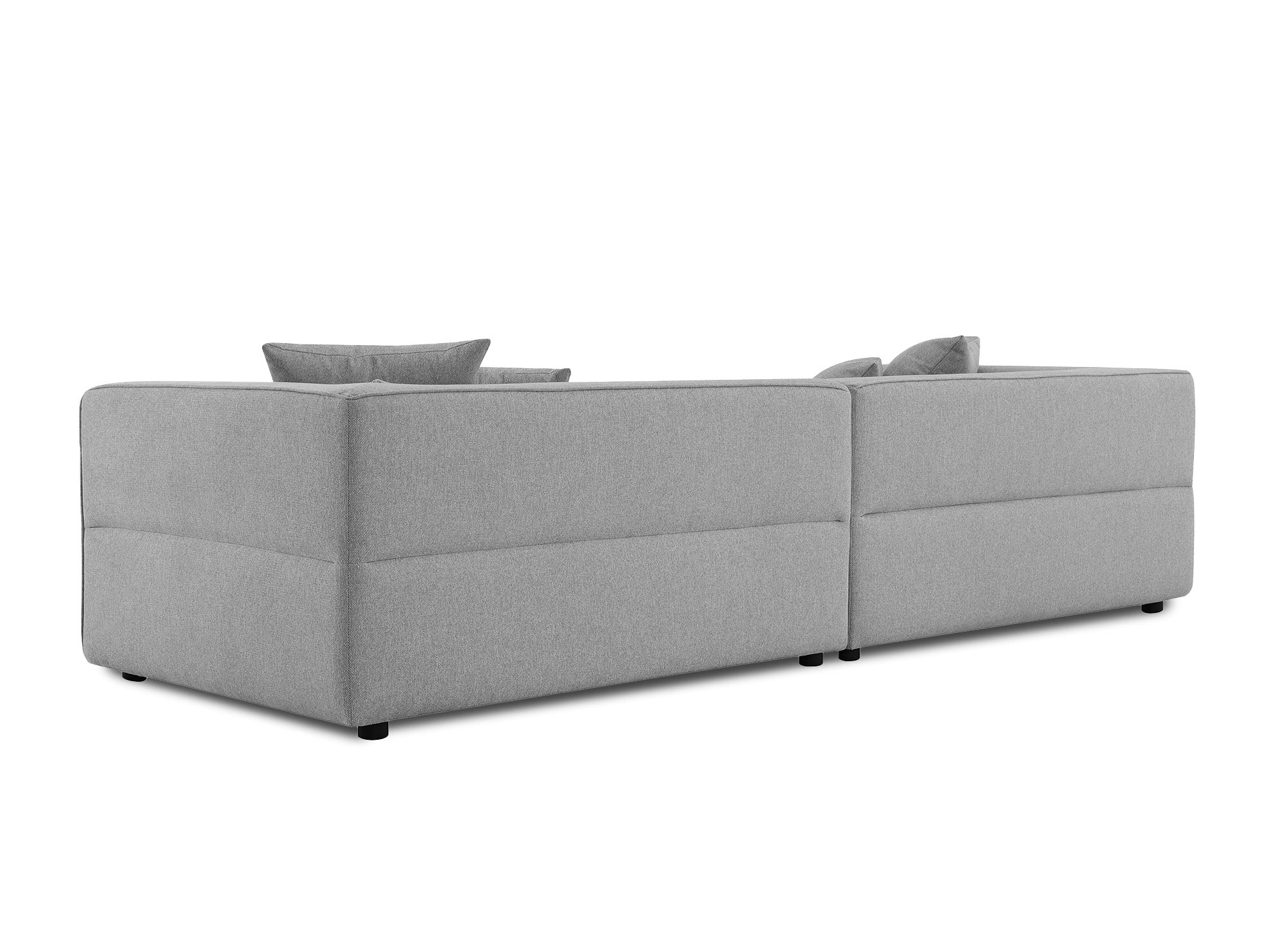 Canapé 4 places en tissu gris EVELYNE