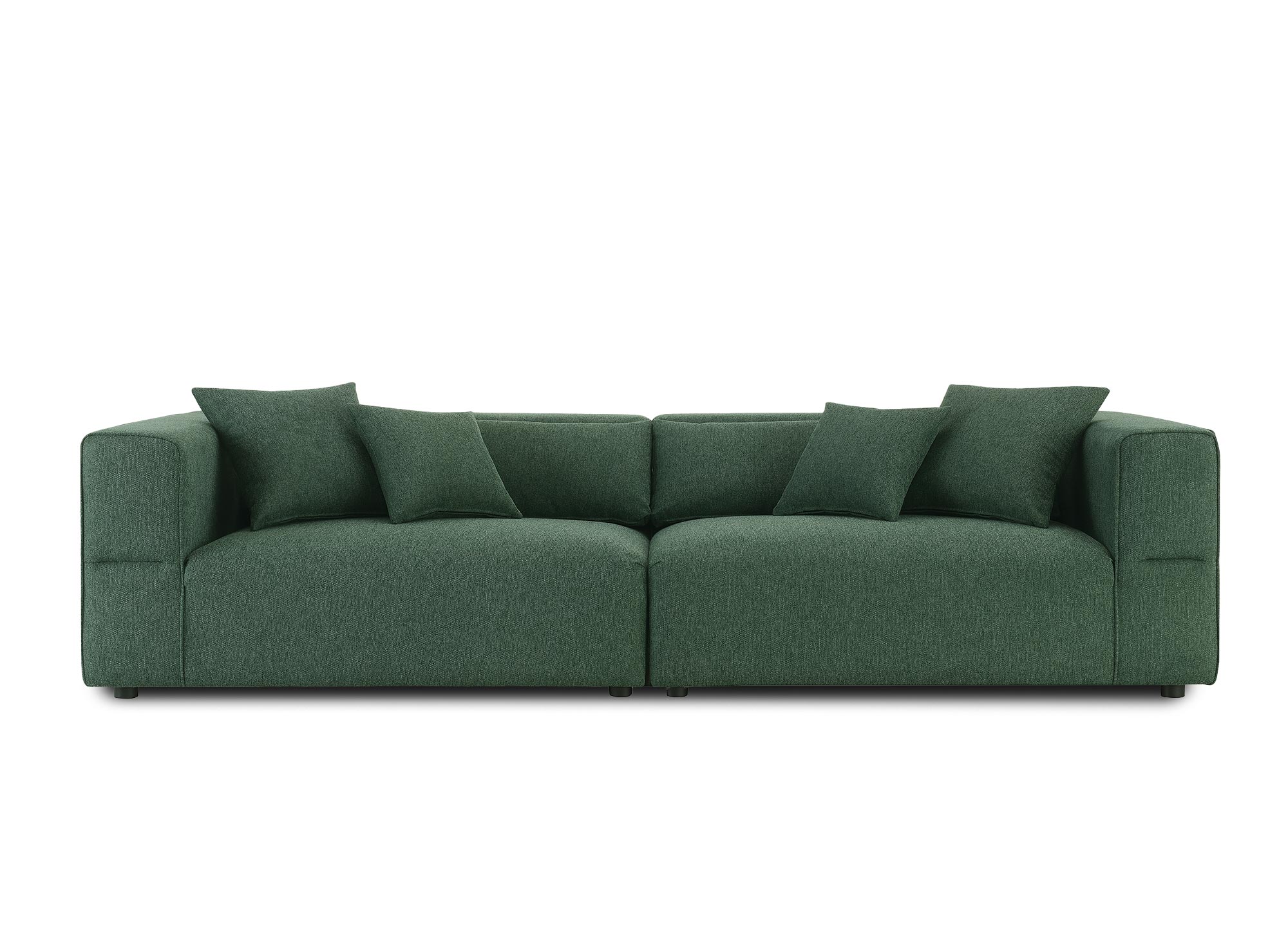 Canapé 4 places en tissu vert EVELYNE