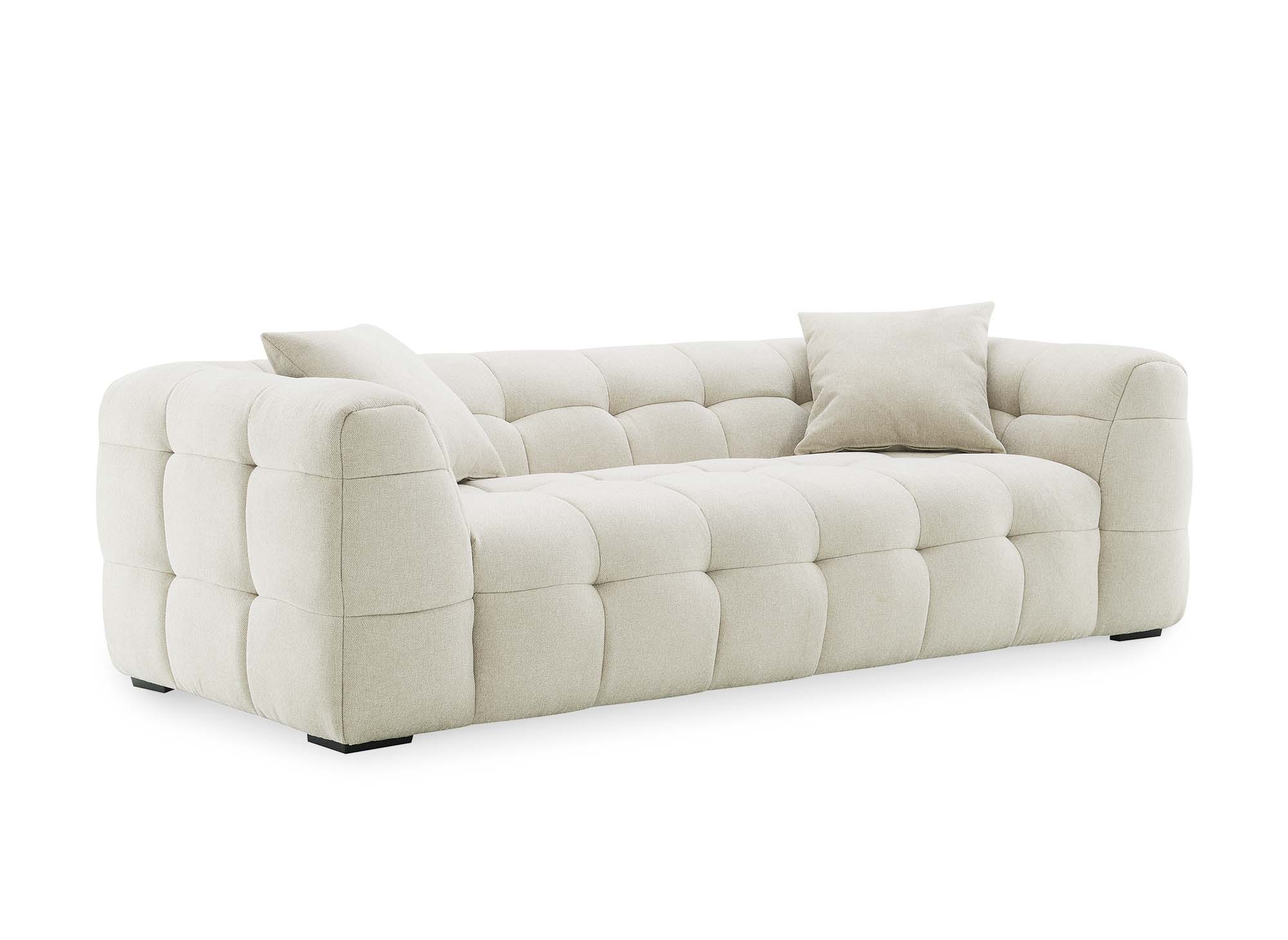 Canapé 3 places en tissu beige BELLA