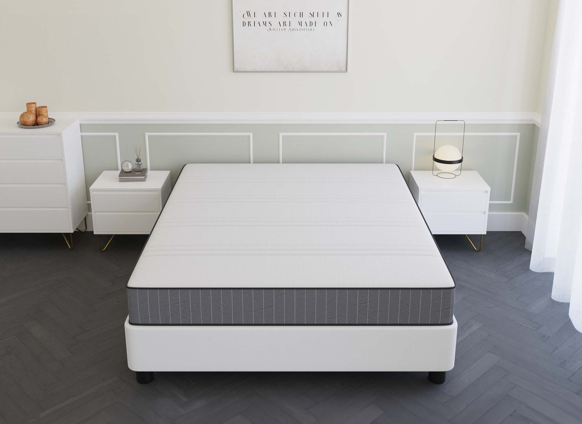 Matelas mousse 140 x 190 cm épaisseur 20 cm AWAN - DIP