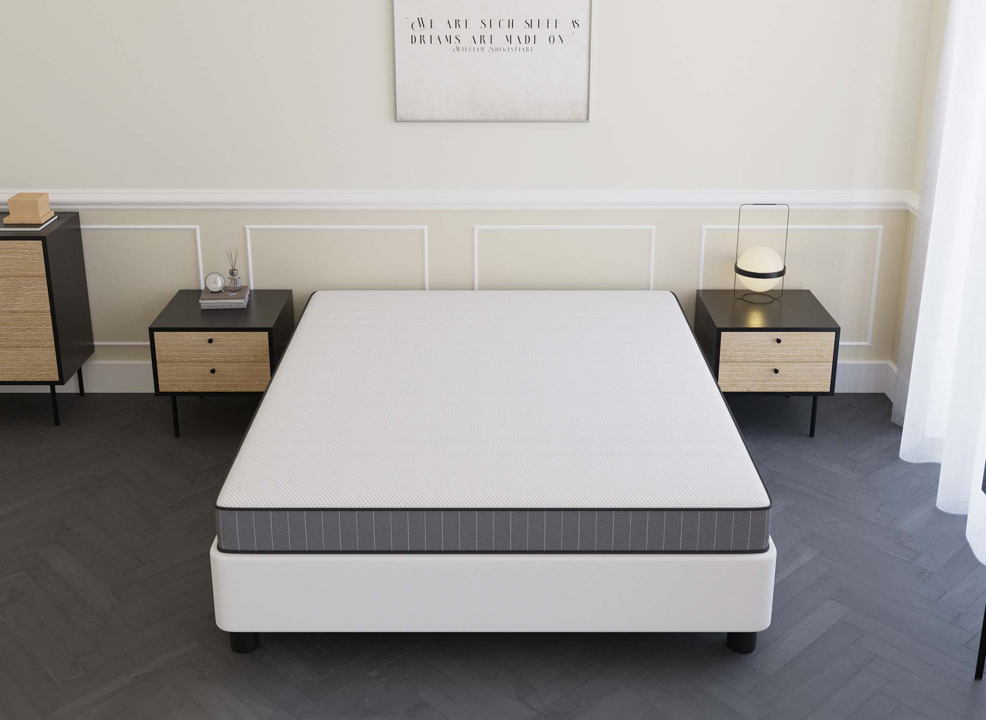 Ensemble Sommier + Matelas 15cm 140x190cm - DECOINPARIS