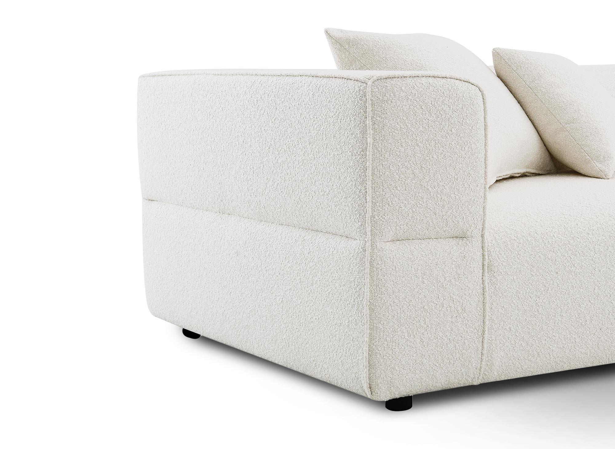Canapé 4 places effet peau de mouton beige EVELYNE