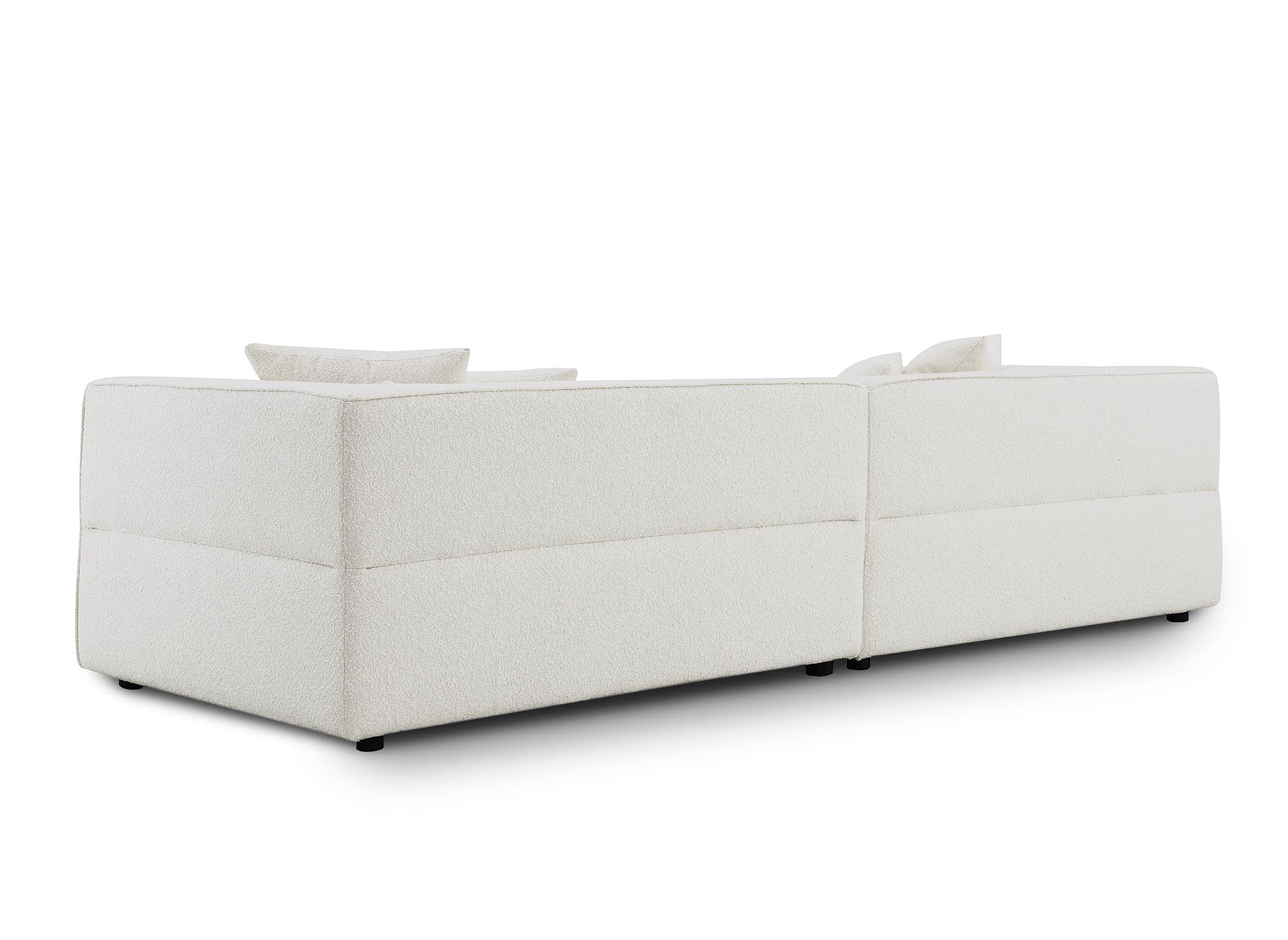 Canapé 4 places effet peau de mouton beige EVELYNE